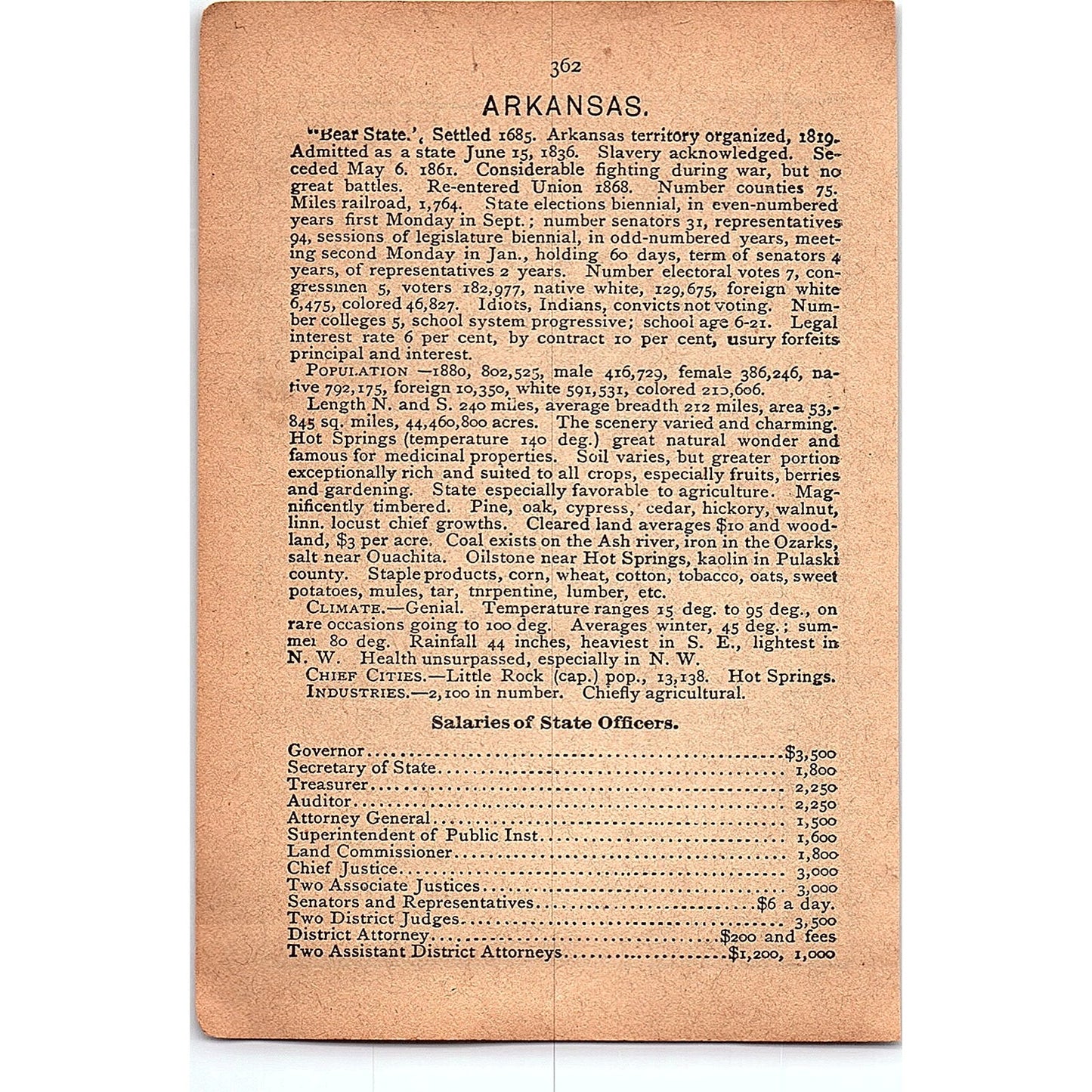 Antique 1889 Map of Alabama 1889 Pocket Map Engraving SAG4-H4