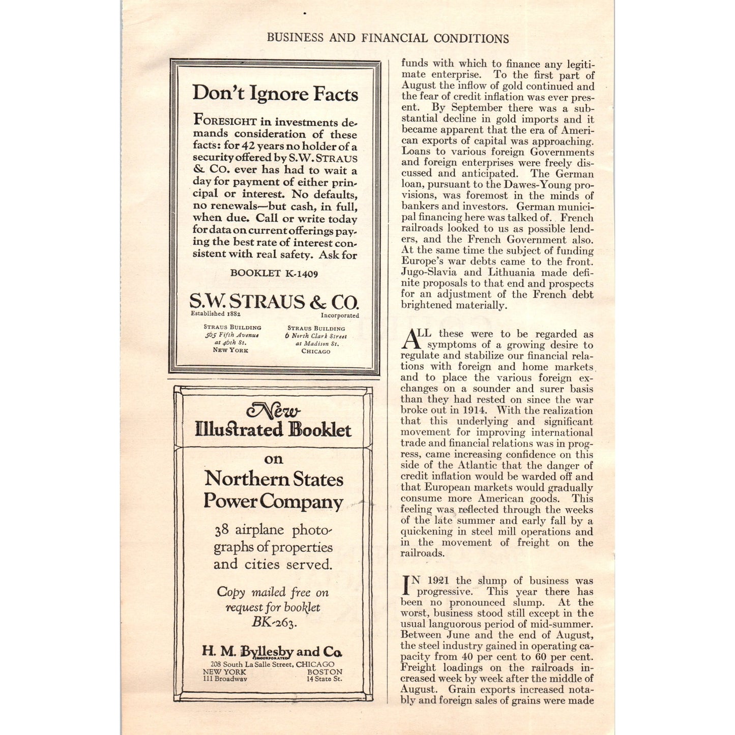 The Continental and Commercial Banks Chicago 1924 Magazine ad D23