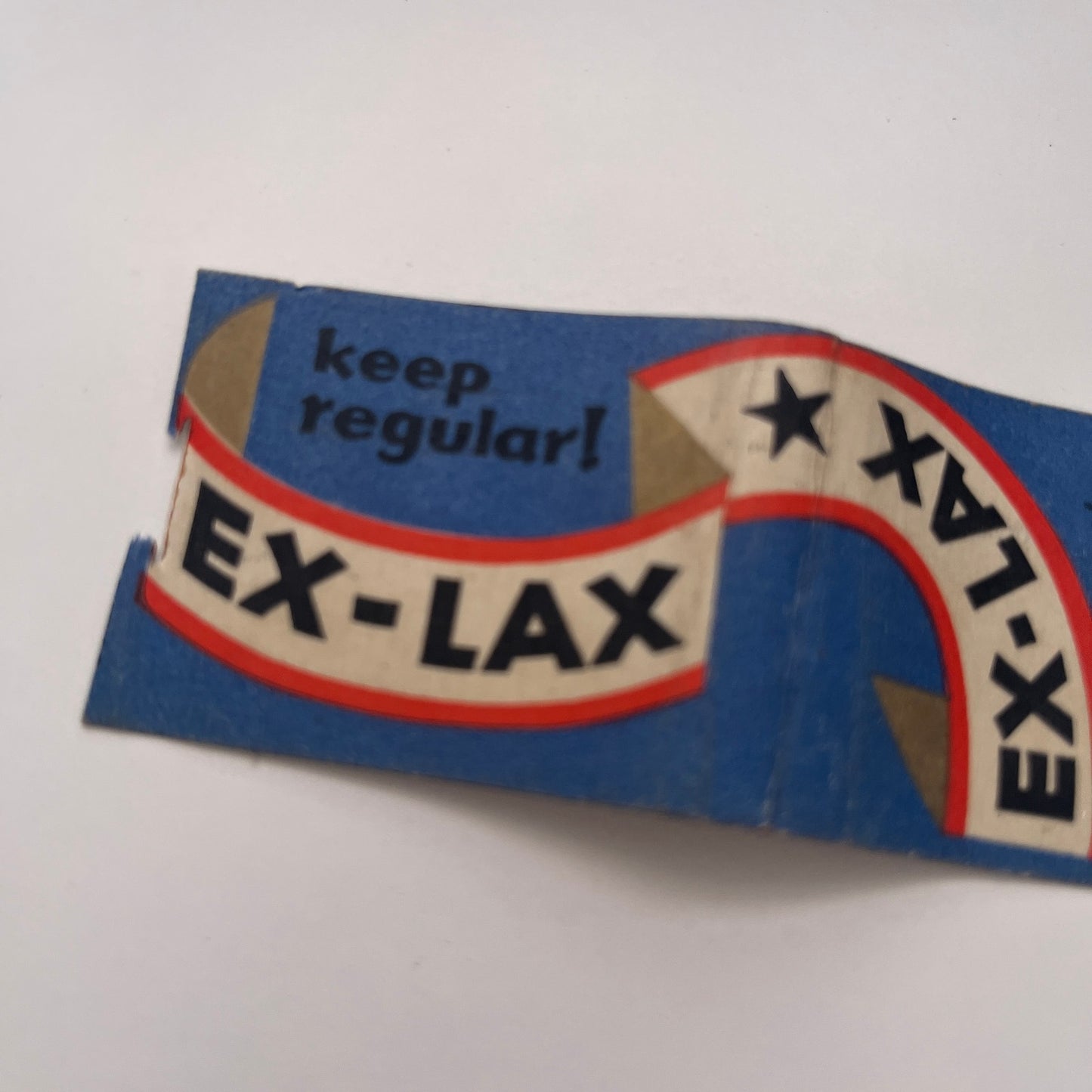 Ex-Lax Chocolate Laxatives Keep Regular Vintage Matchbook Cover TB8-MB-3