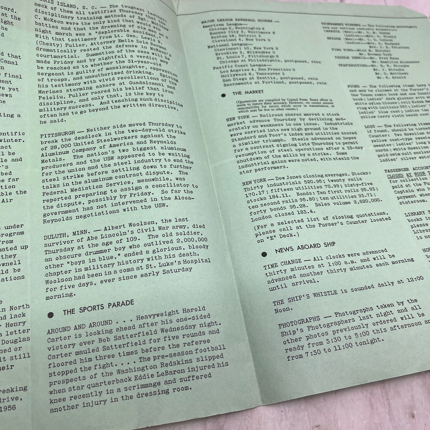 1958 Aug 8 - The Polynesian Hawaii Travel Newsletter Matson Lines TJ5-E1