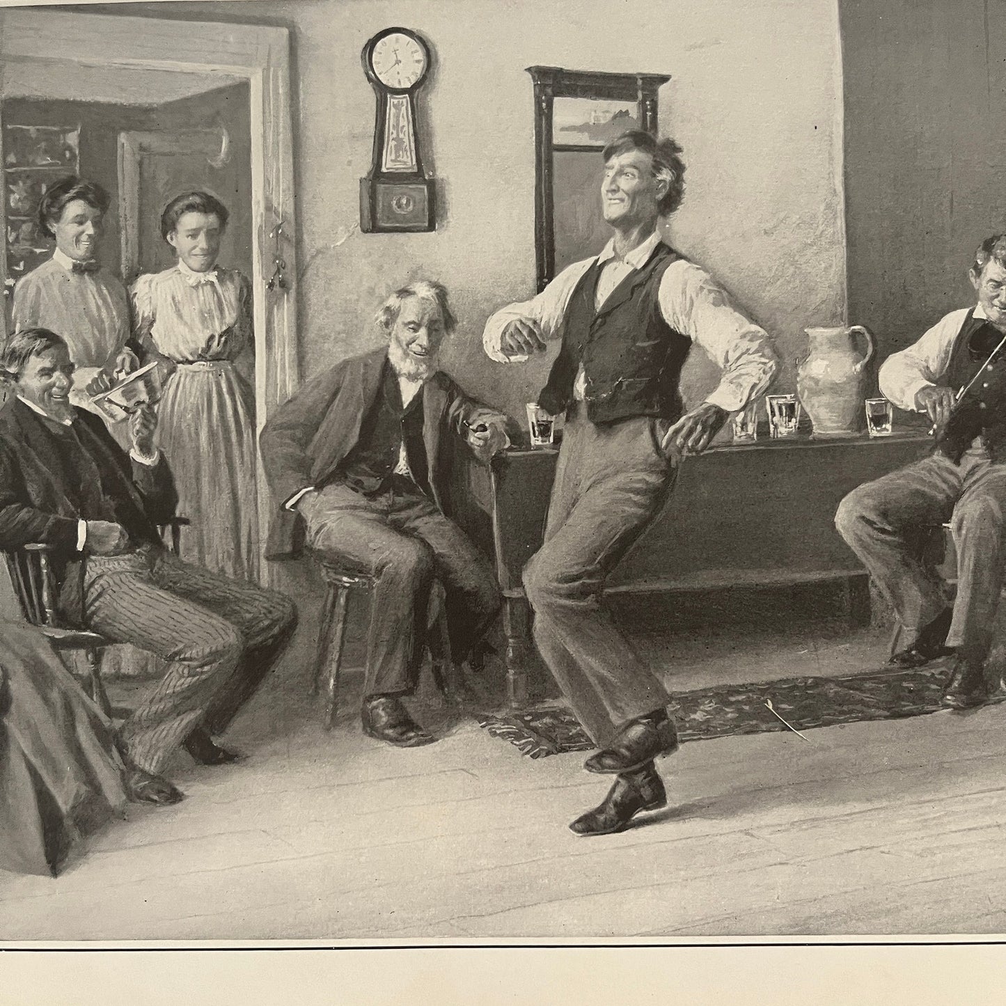 The Arkansas Teacher - Folk Dancing - Original 1904 A.B. Frost Art Print V26-4