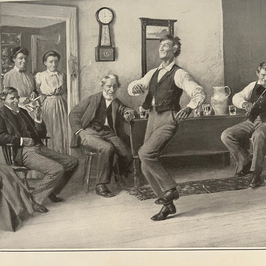 The Arkansas Teacher - Folk Dancing - Original 1904 A.B. Frost Art Print V26-4