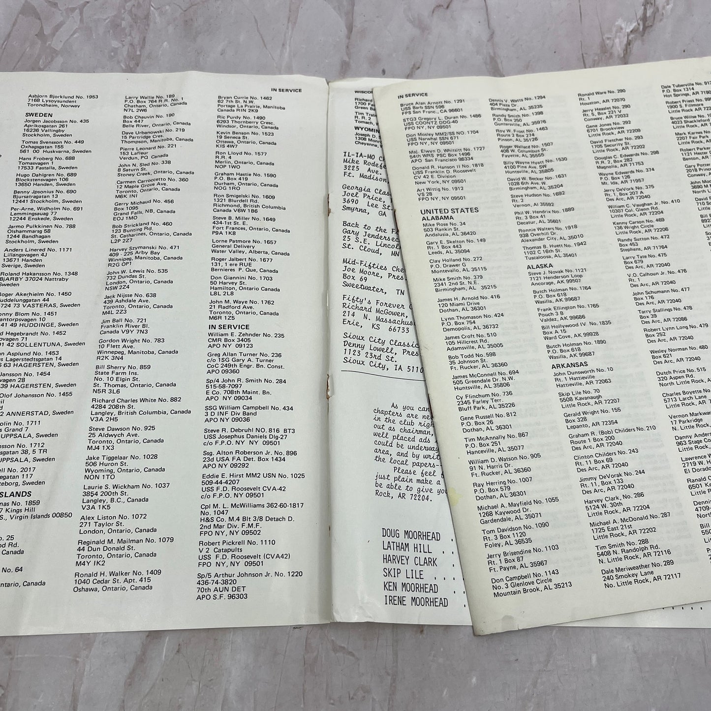 c1975 Member Directory - '55, '56, '57 Classic Chevy Club M29