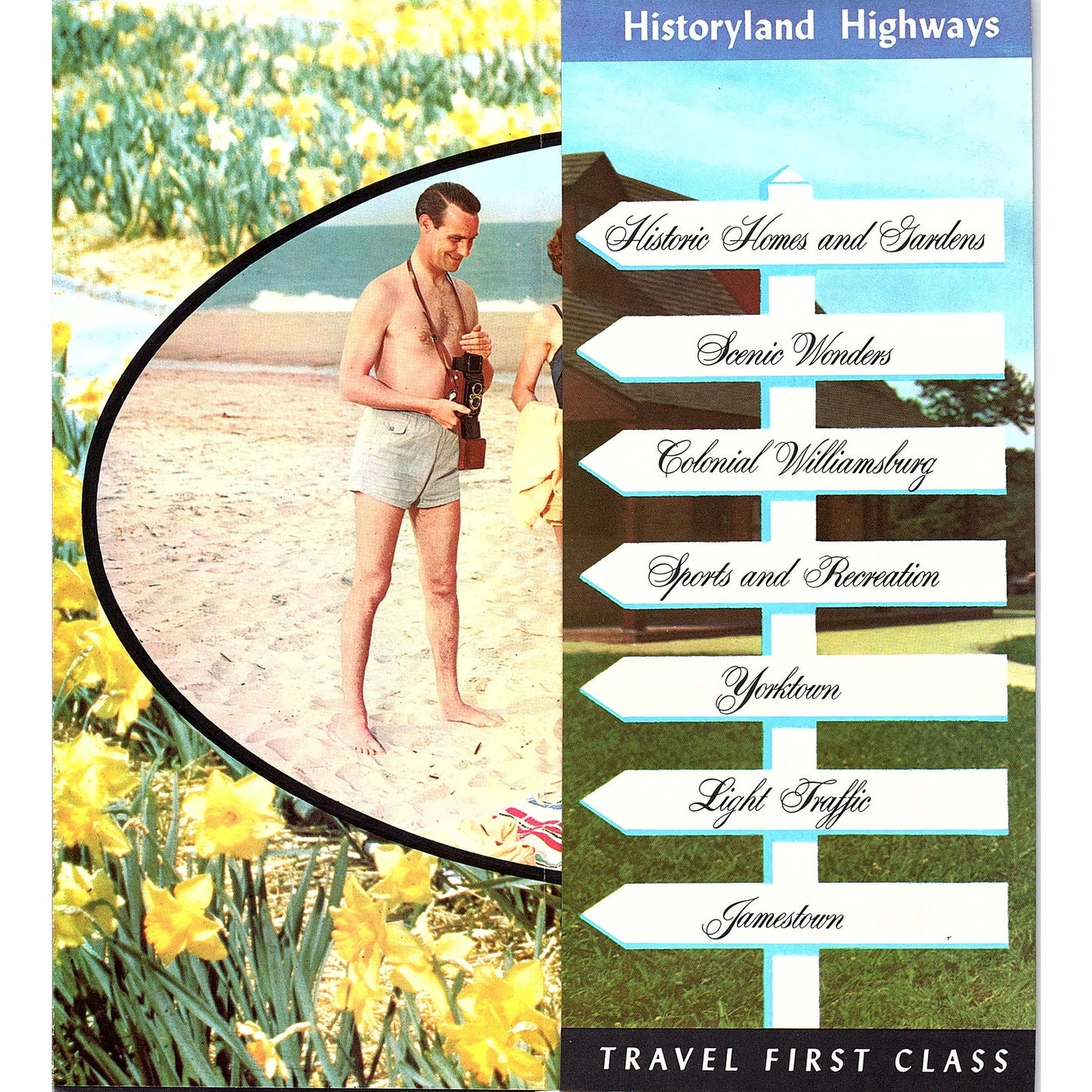 Tidewater Virginia Drive Through Historyland Vintage Travel Brochure TH2-TB5