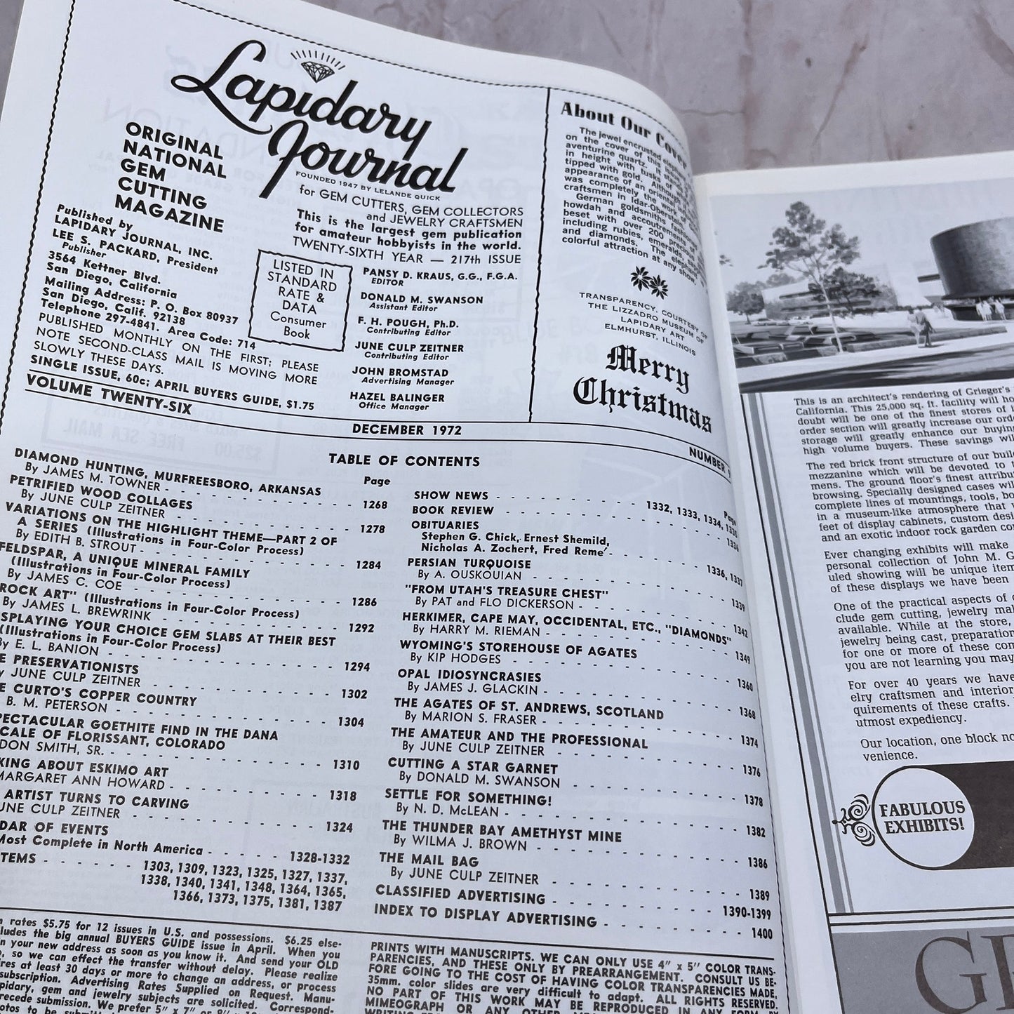 Jewel Encrusted Elephant Lizzadro Museum Elmhurst Lapidary Journal Dec 1972 M22