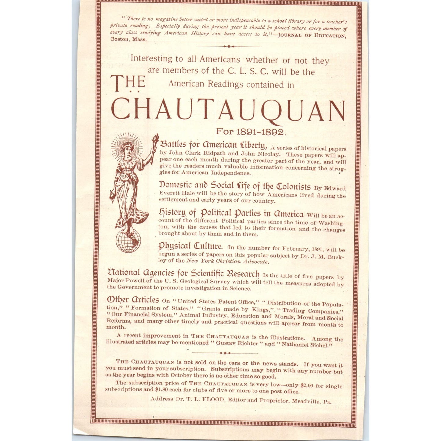 Chautauqua Woman's Council Marion Harland Mary A. Livermore c1890 Print AE8