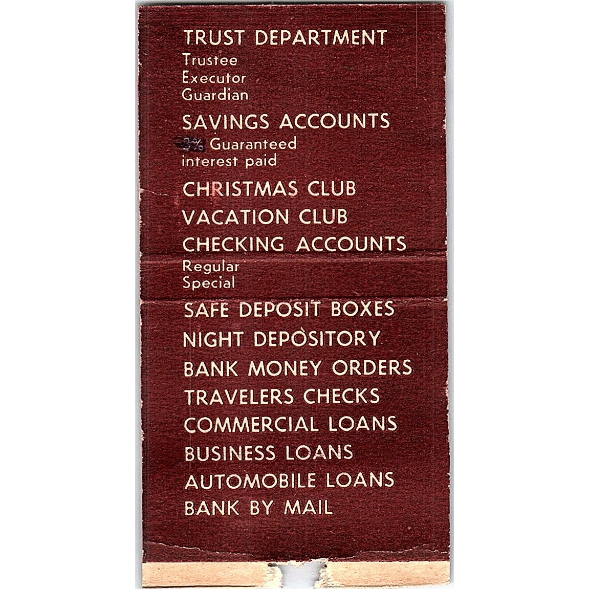 Manatee National Bank of Bradenton FL Vintage Matchbook Cover SF3-Y4