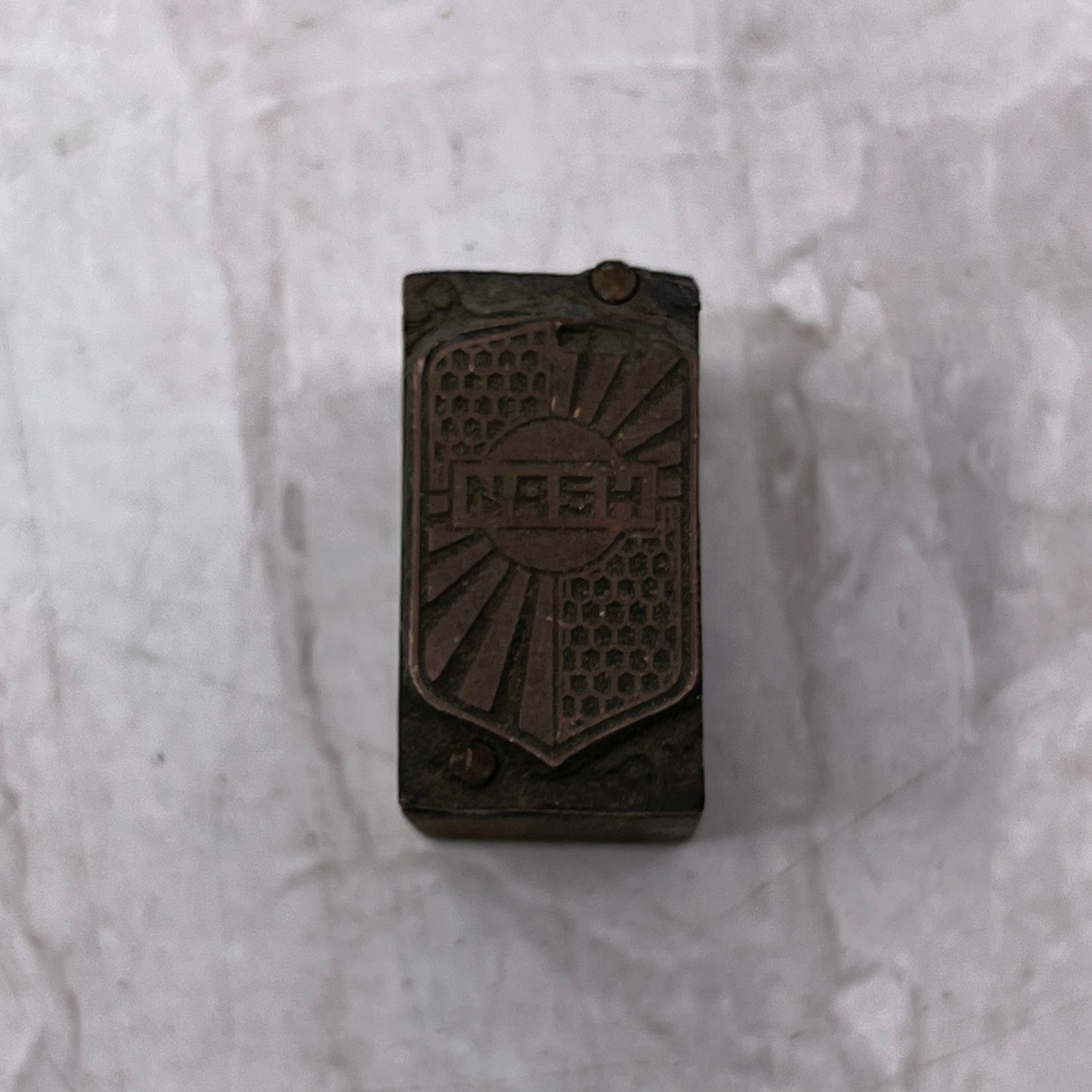 Retro Nash Logo Copper Vintage Letterpress Printers Block Plate SF5