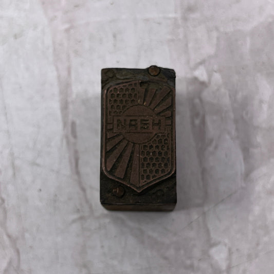 Retro Nash Logo Copper Vintage Letterpress Printers Block Plate SF5