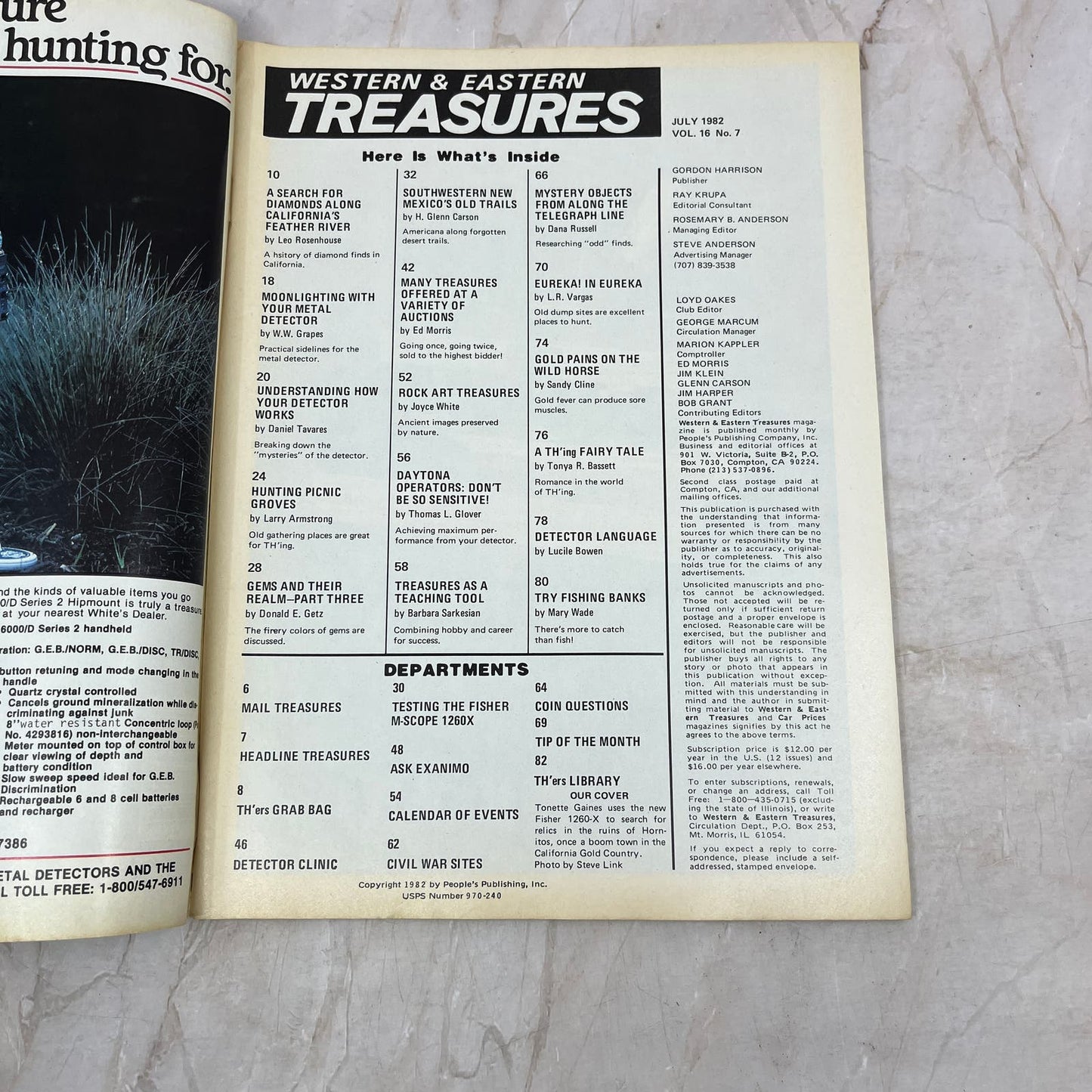 1982 July - Western & Eastern Treasures Magazine - Treasure Hunting Gold M13