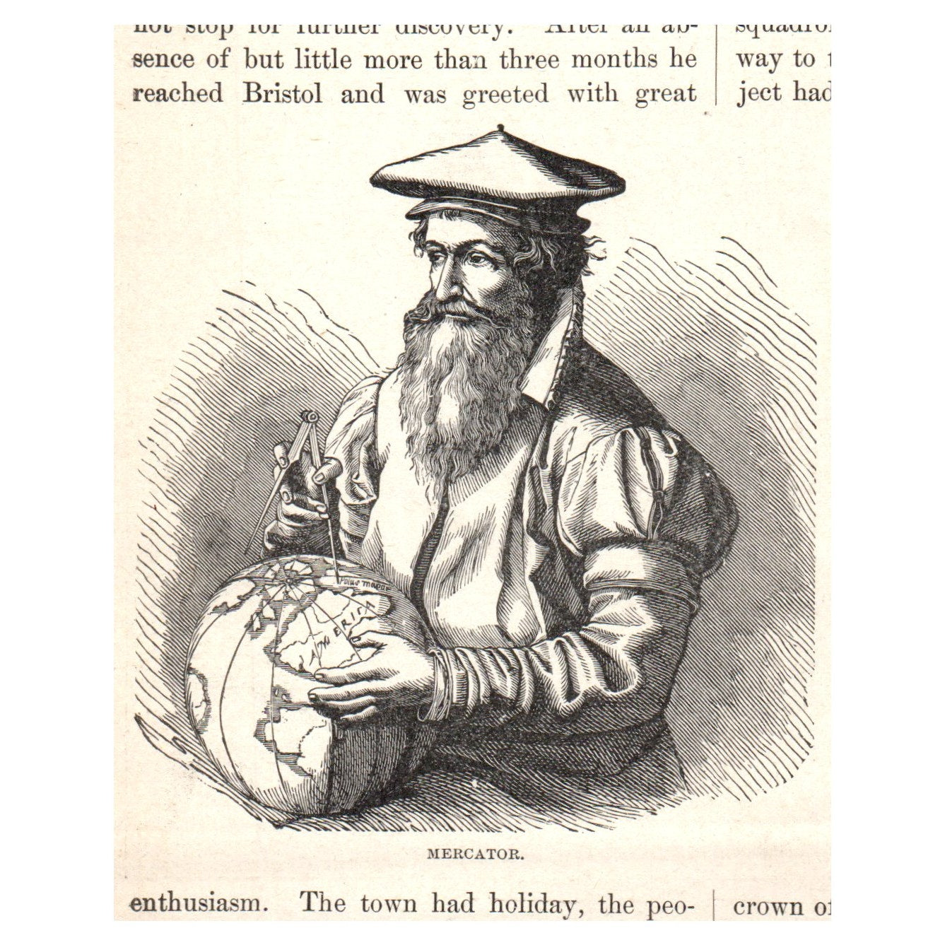 Magellan 1911 Engraving Print AF5-9