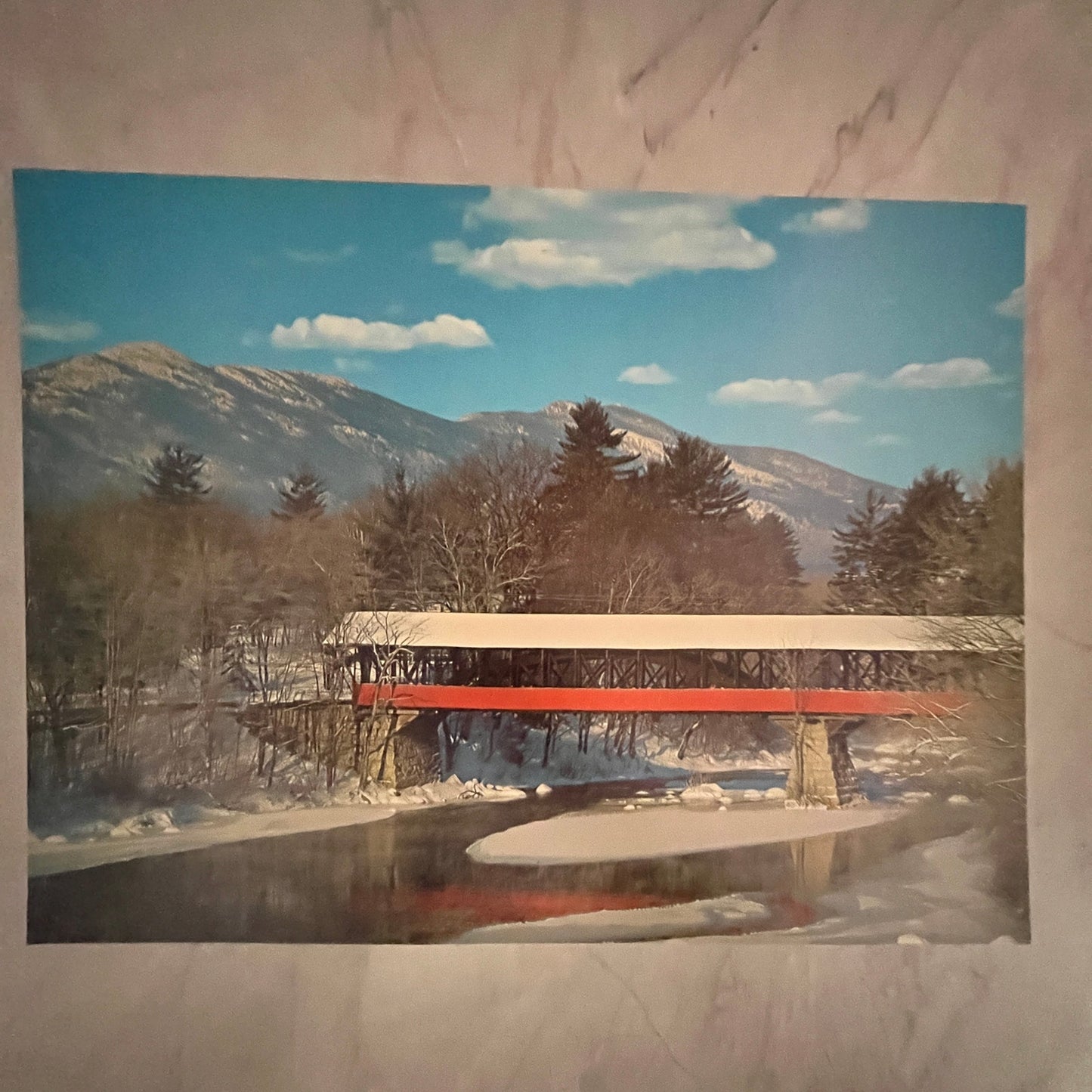 Old Covered Bridge in North Conway New Hampshire 12x16" Art Print FL1