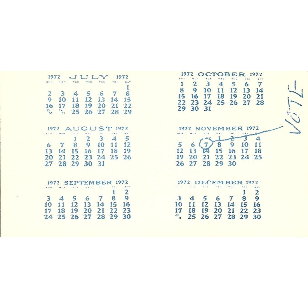 Vote for G.C. Dee De Baun Democrat Senator Vintage Business Card SF3-B3