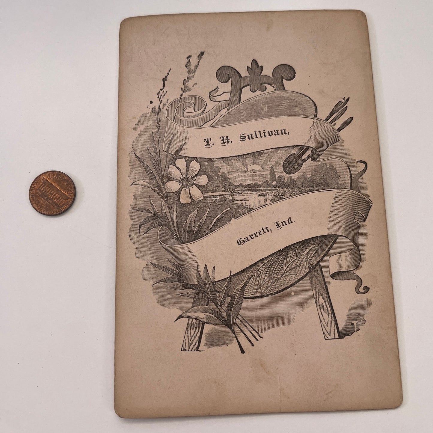 Lady in Black - T.H. Sullivan Garrett IN Antique Victorian CDV Card TK3-G