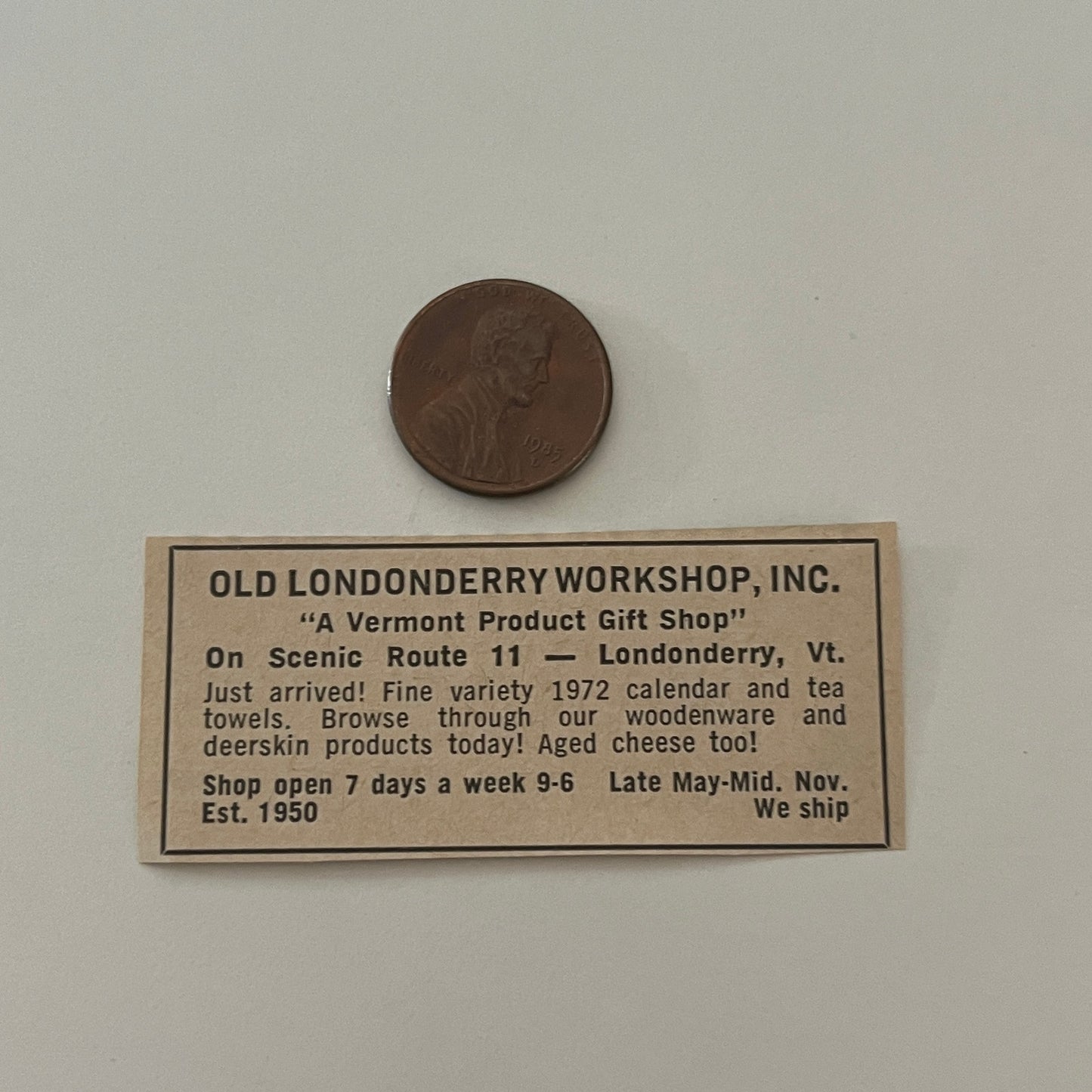 Old Londonberry Workshop, Inc. Londonberry VT 1971 Magazine Ad SAG4-S18