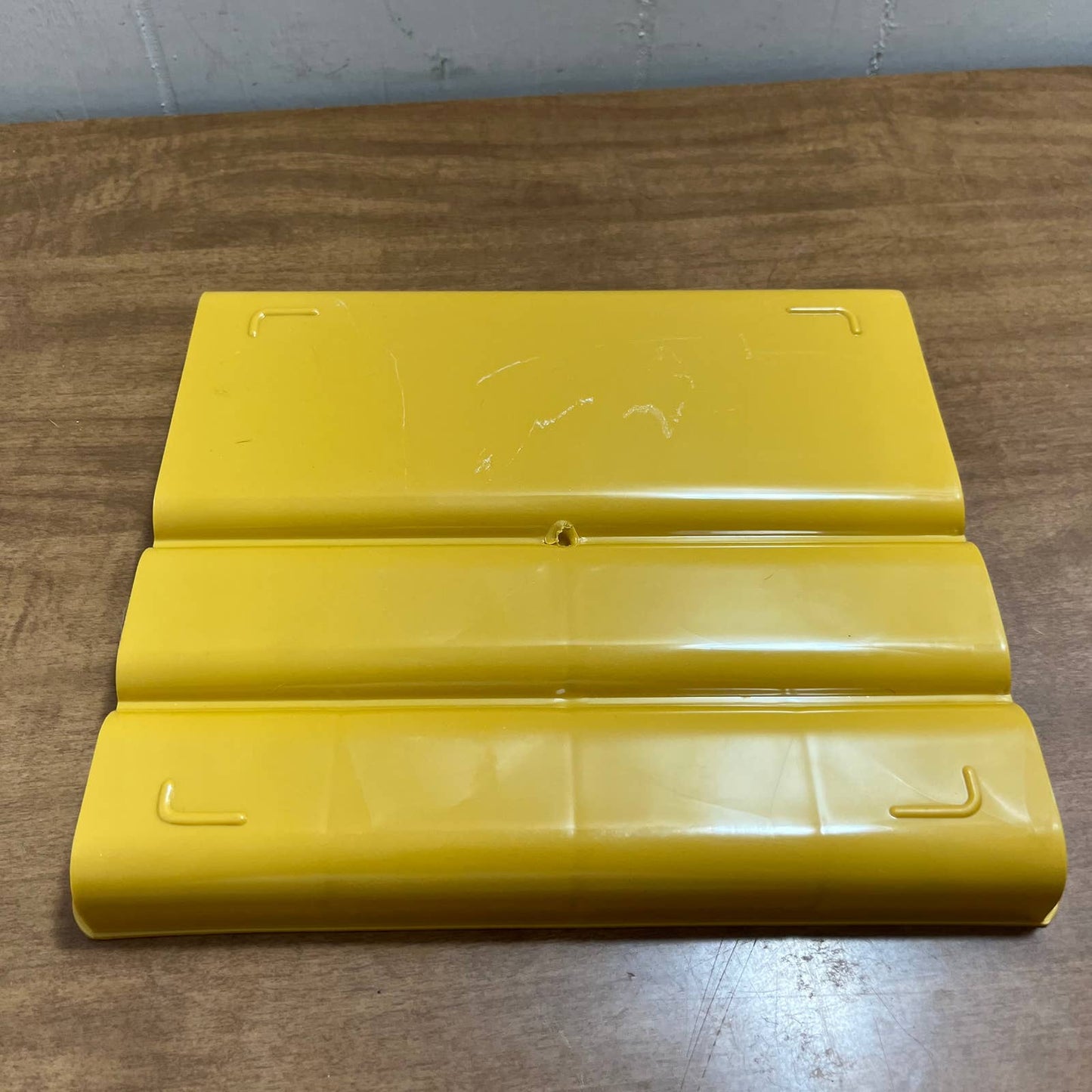Retro 1970s Mustard Yellow Scalloped Desk Drawer Organizer 9.25 x 8” TA5