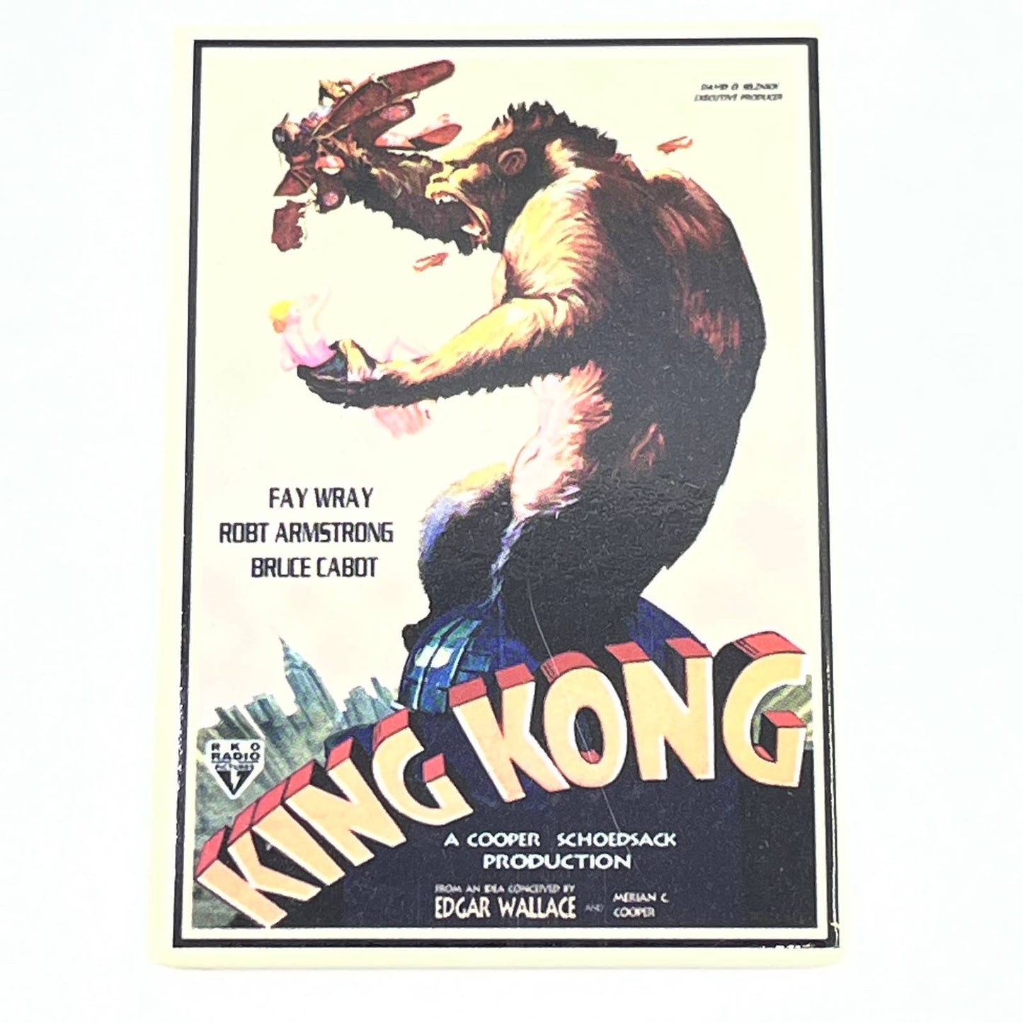 Vintage Monster Movie Refrigerator Magnet King Kong Movie Poster Style SE1