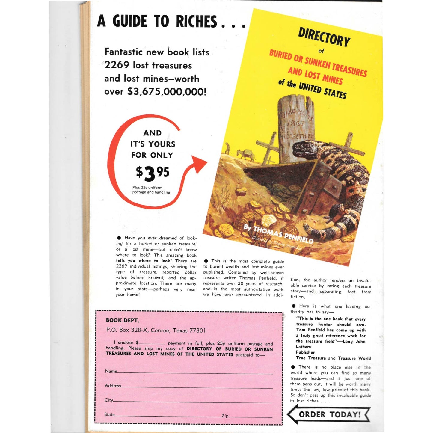 Treasure Trails of The Old West Magazine - Lost Mines Sunken Gold Spring 1973 M6