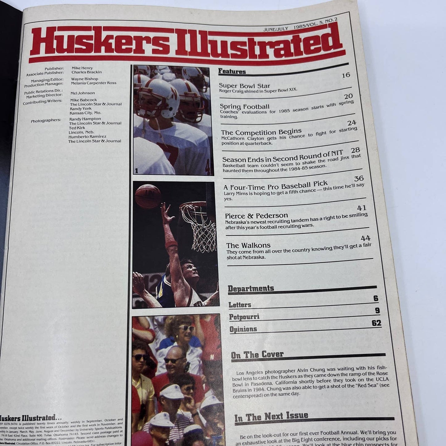1985 June - Nebraska Huskers Illustrated Magazine - Basketball Wrap-Up TH7