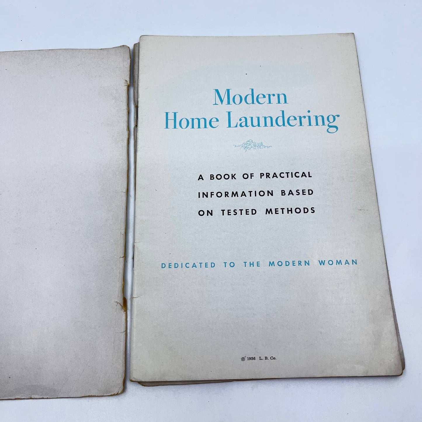 1936 Modern Home Laundering Practical Information Based on Tested Methods TF7-1