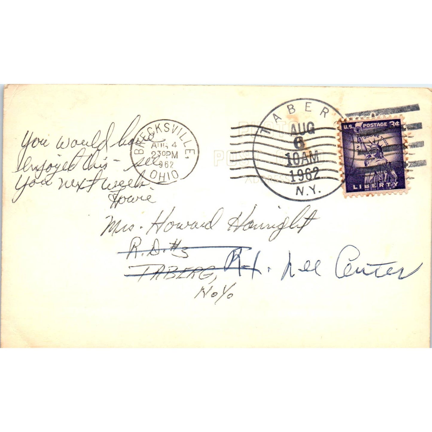 Vintage Postcard Century Dining Room Ye Olde Stage House Brecksville Ohio TD9