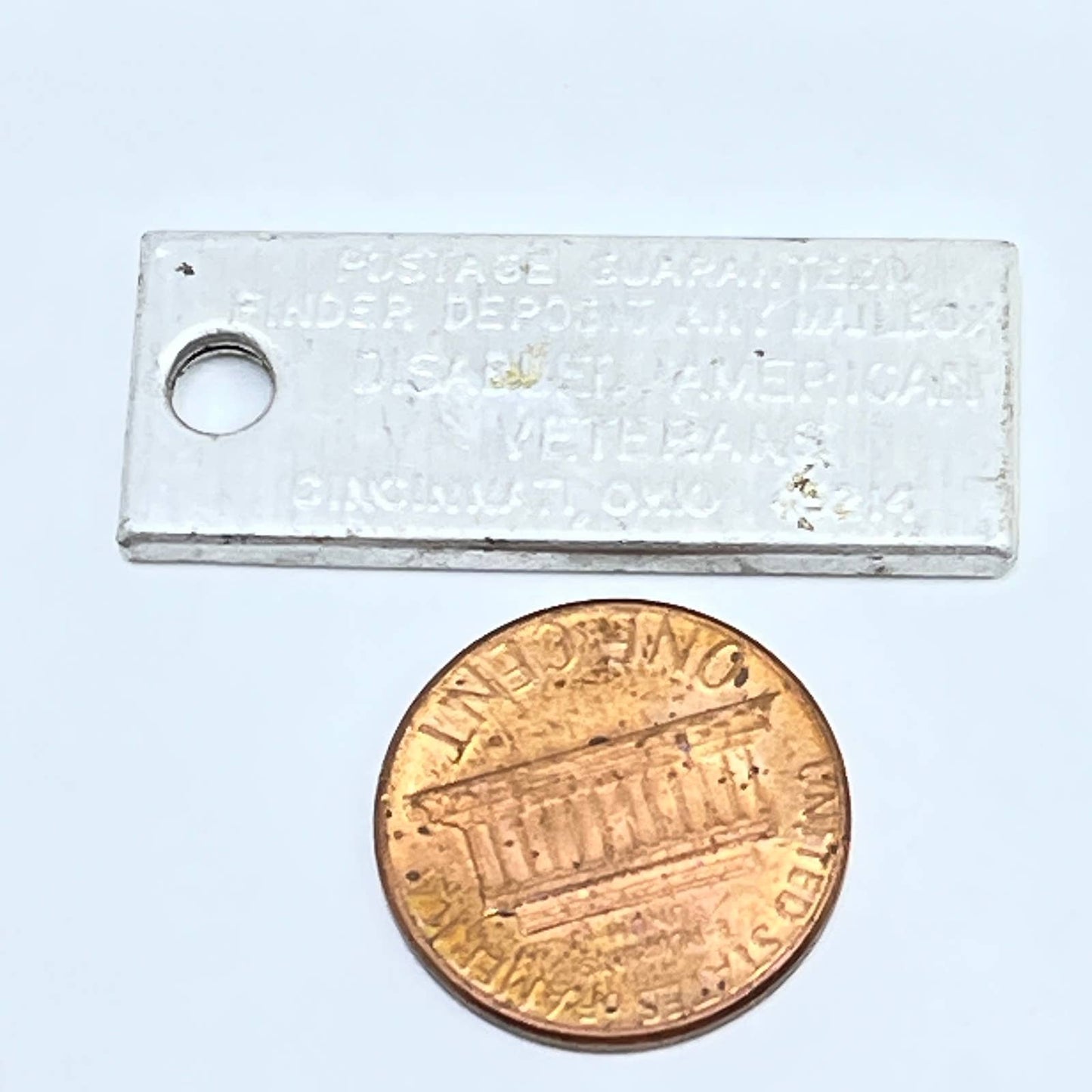 Vintage DAV 1974 May Wisconsin Key Chain License Plate Keychain SD5