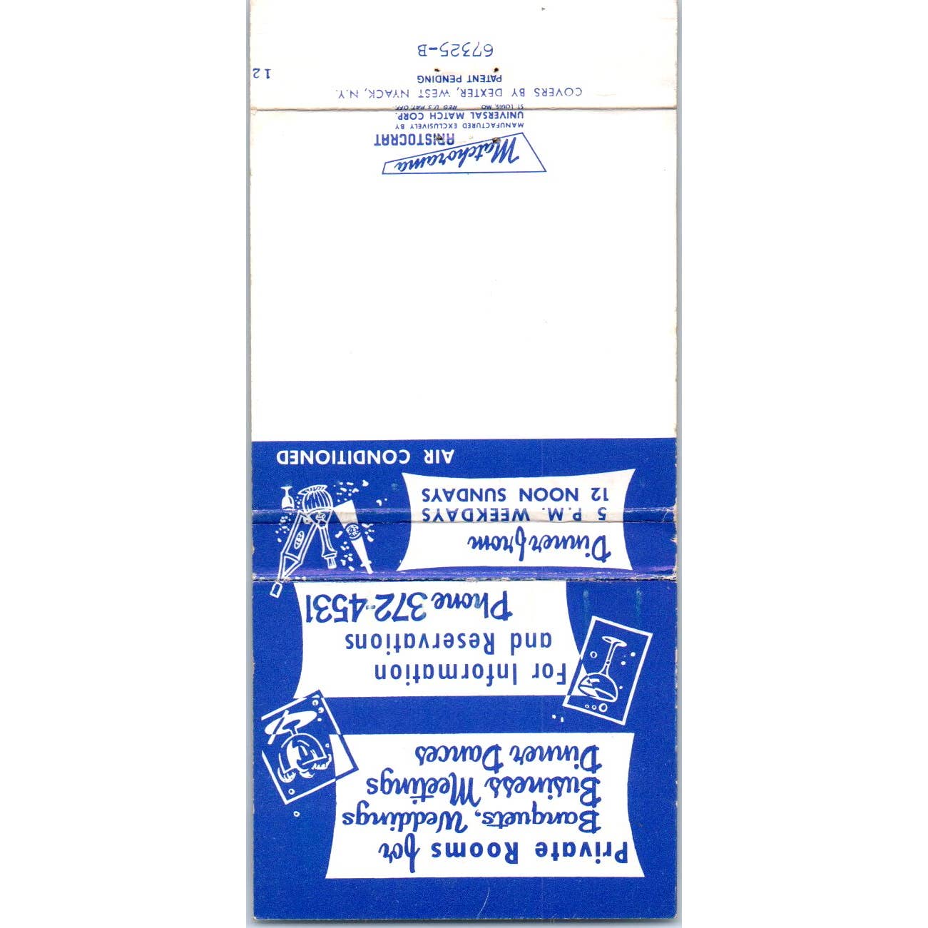 Paul's Steak House Olean New York Advertising Matchbook Cover SA1-M11