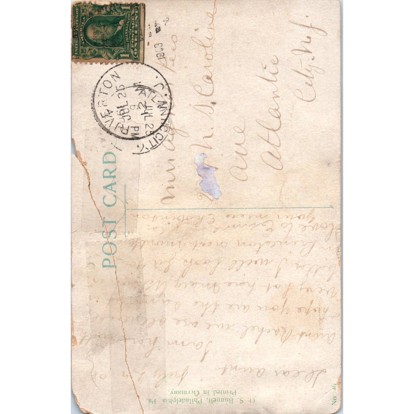 1906 Postcard Betsy Ross Home Birthplace of American Flag Philadelphia PA TI1-1