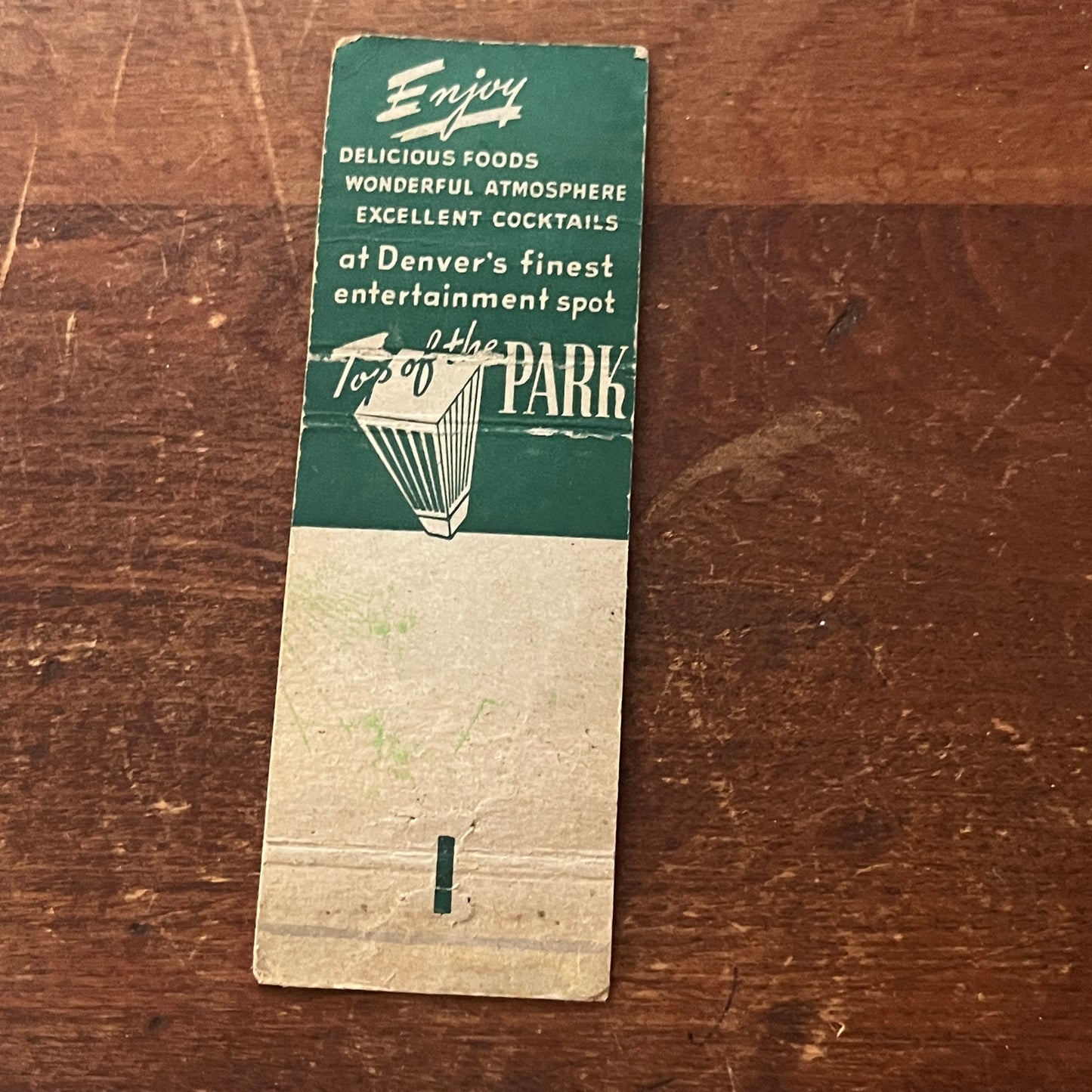 Park Lane Hotel Denver Colorado Advertising Matchbook Cover MM9-1