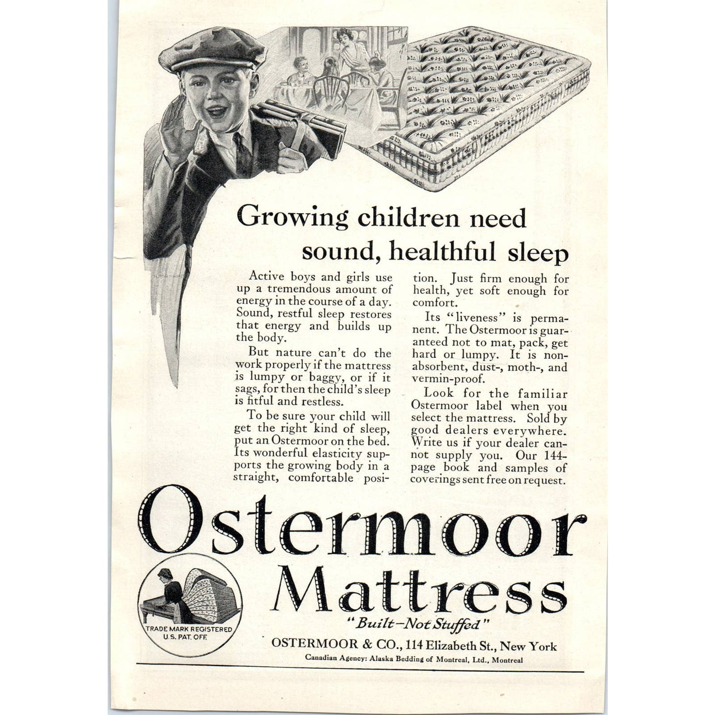 A. Theo. Abbot & Co - Kapock Decorative Fabrics - 1921 Original Ad TJ7-L