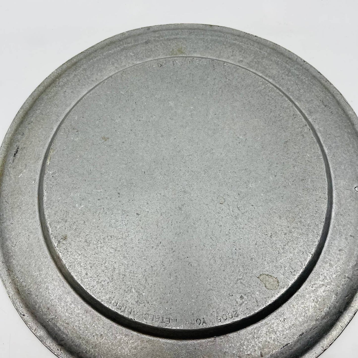 York Metalcrafters Colonial LARGE Heavy Pewter Serving Platter 14” TC9