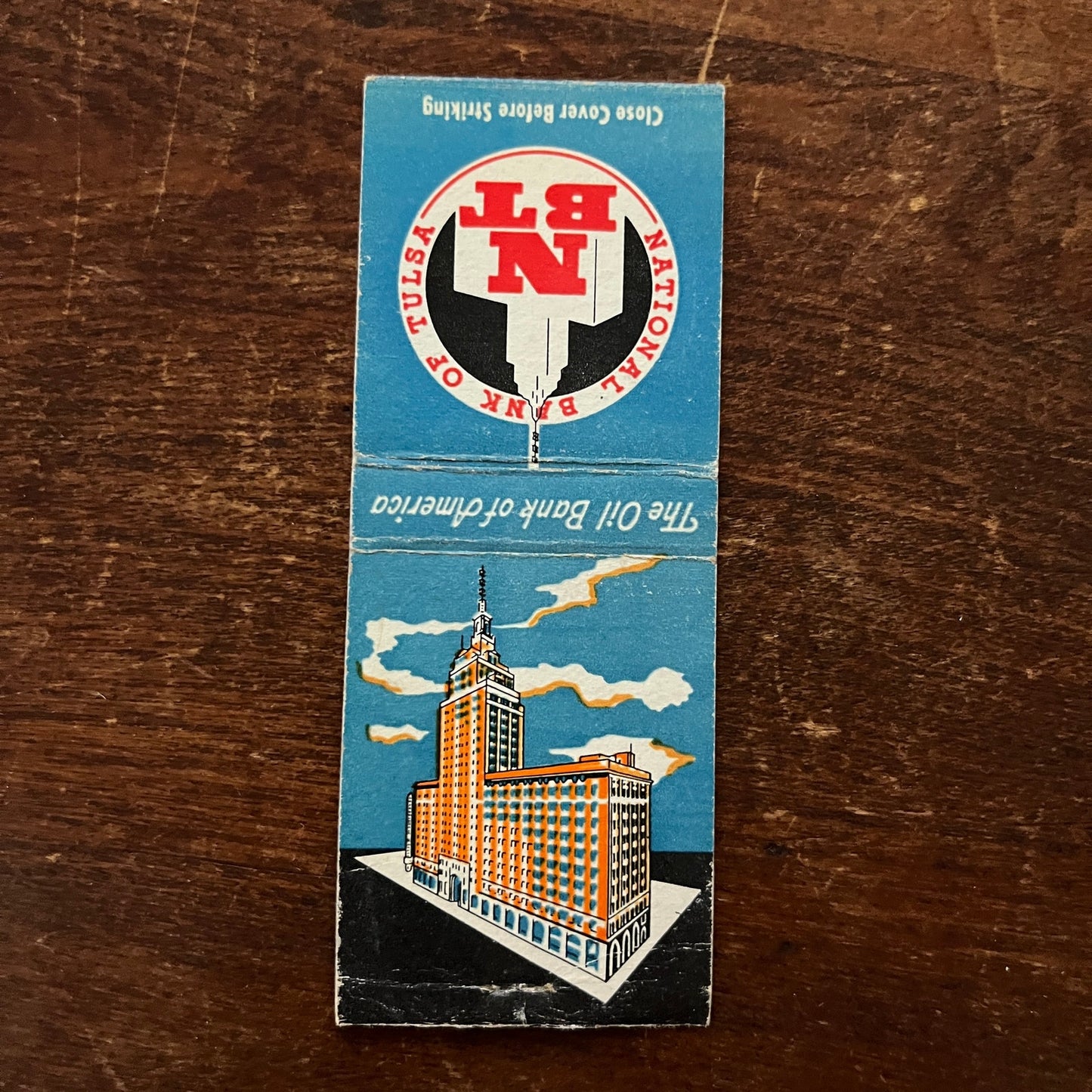 National Bank of Tulsa OK Advertising Matchbook Cover MM11-5