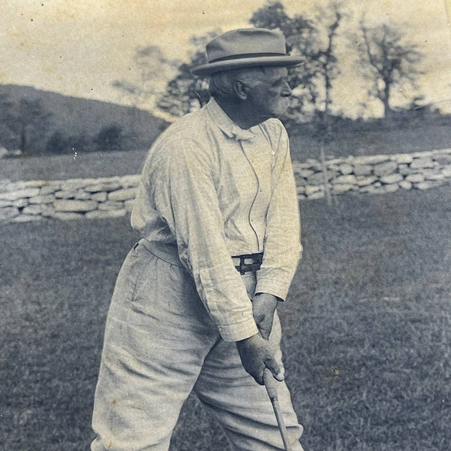 Antique Victorian Golfing Golf Photograph W. Covington 8.5x11 AC3