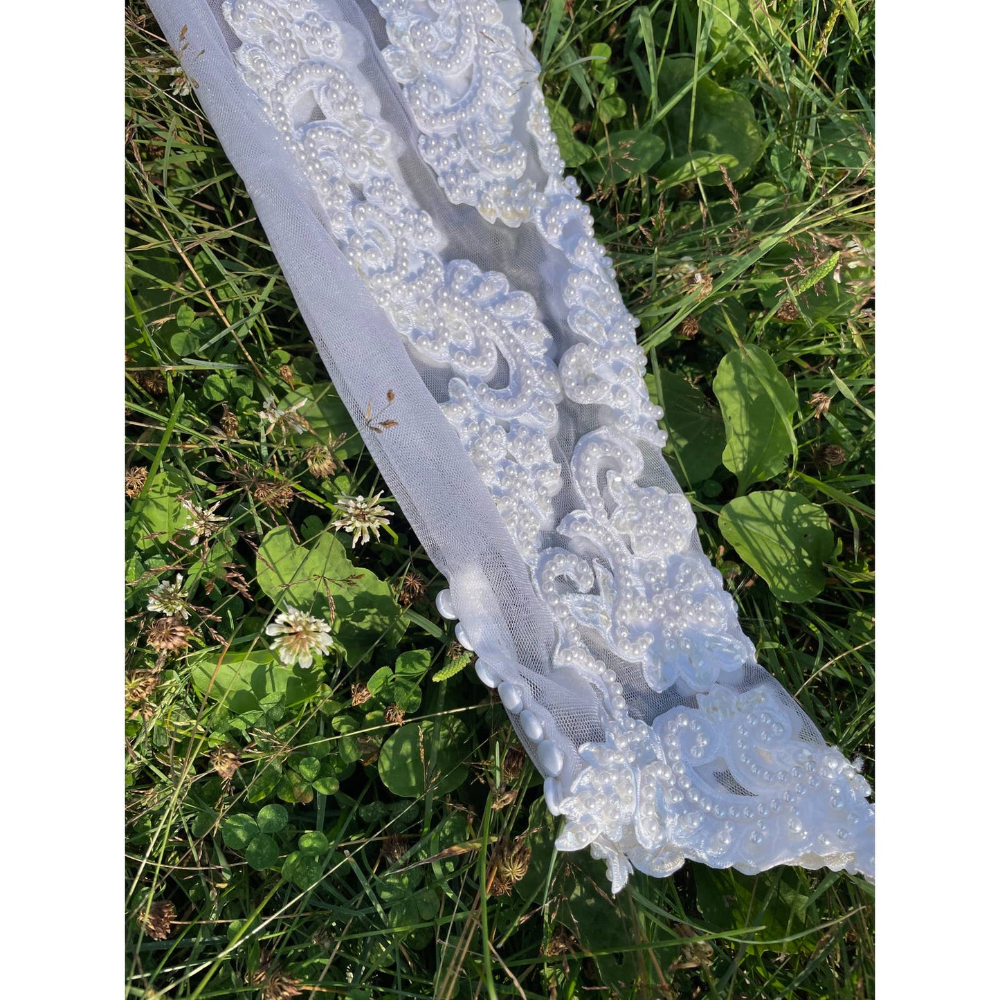 Vintage Forever Yours David’s Bridal Wedding Dress with Long Train