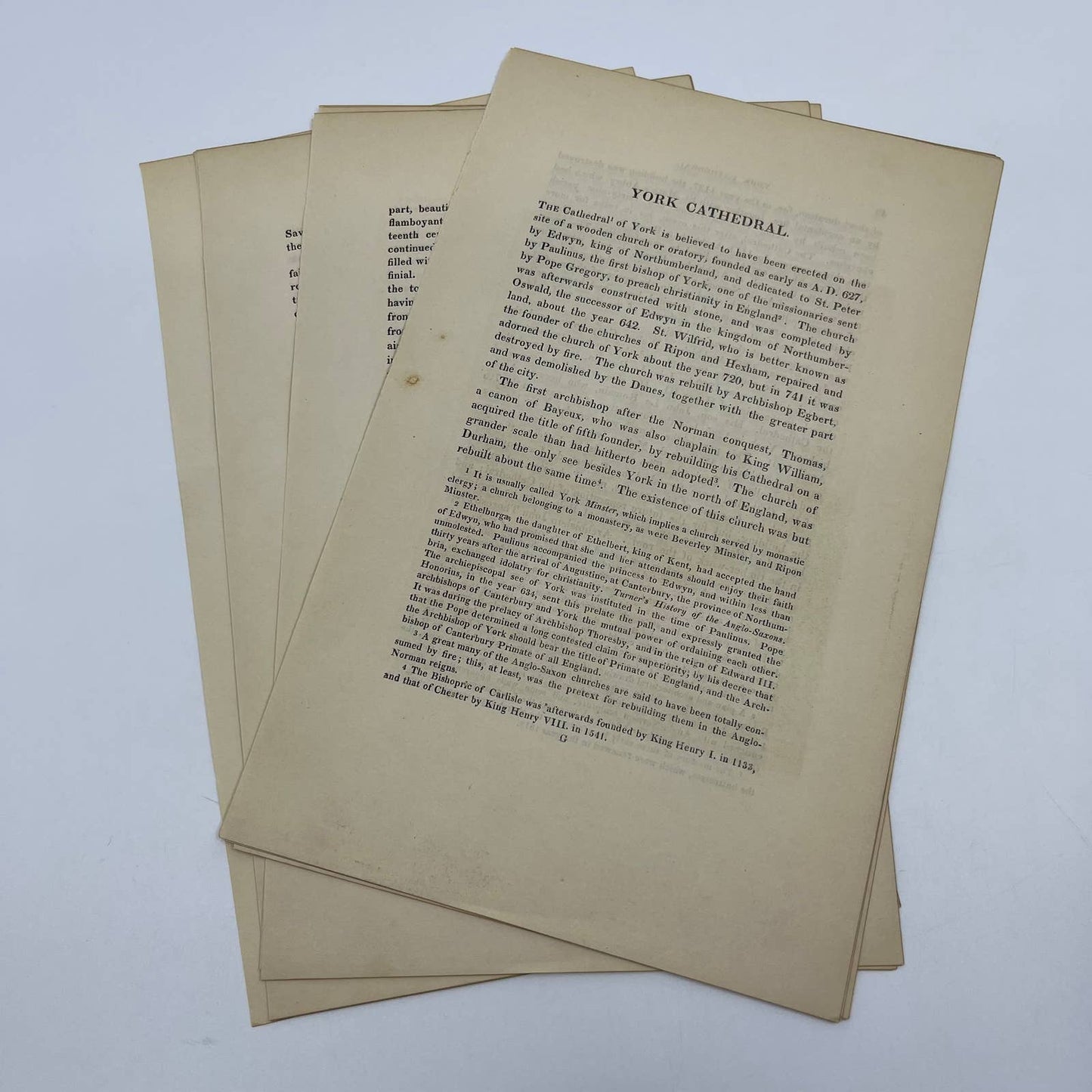 1836 Original Art Engraving York Cathedral West Front View Floor Plan & Bio TG6