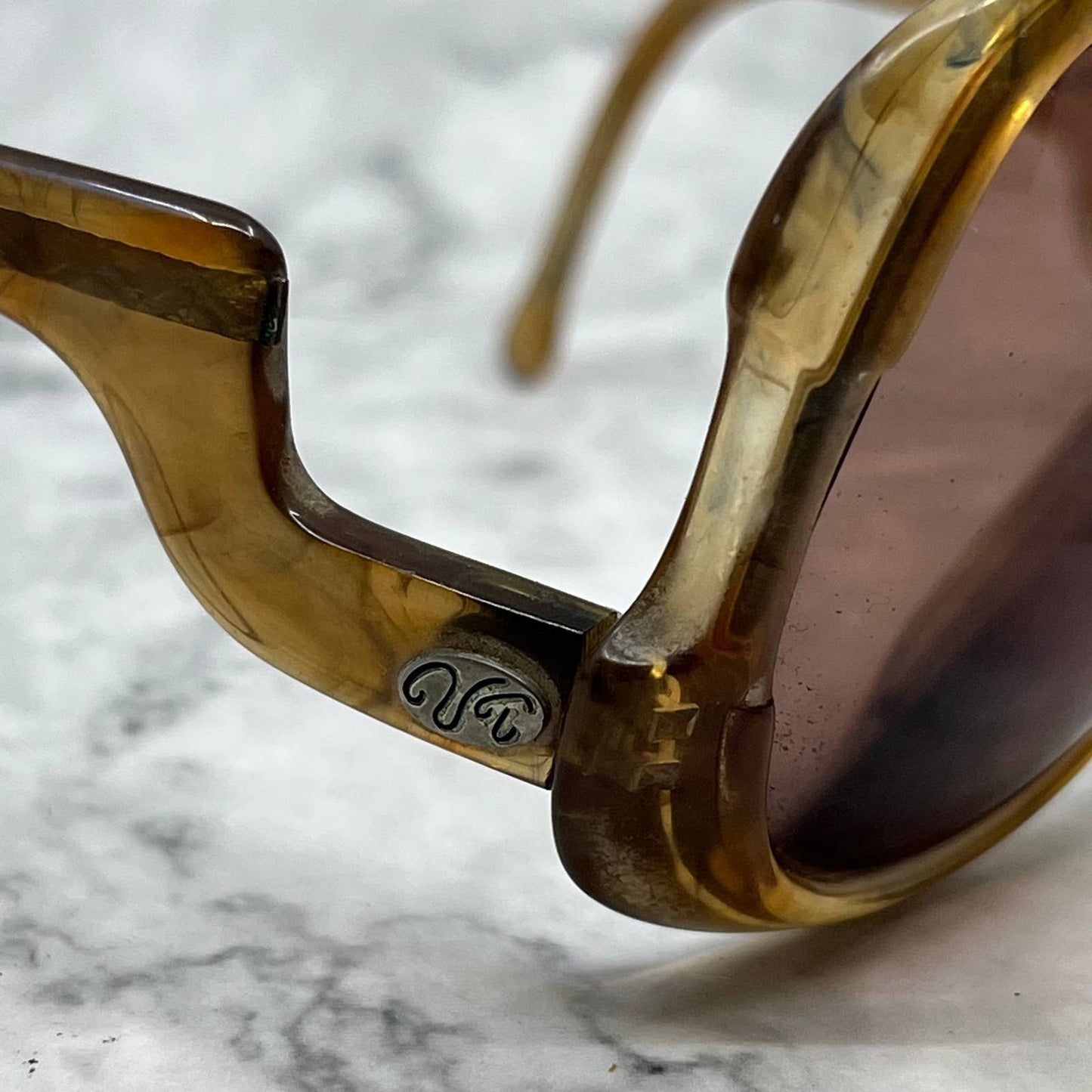 1970s Retro Oversize Van Tyle Drop Frame Tortoise Eyeglasses 5 1/2“ SE9