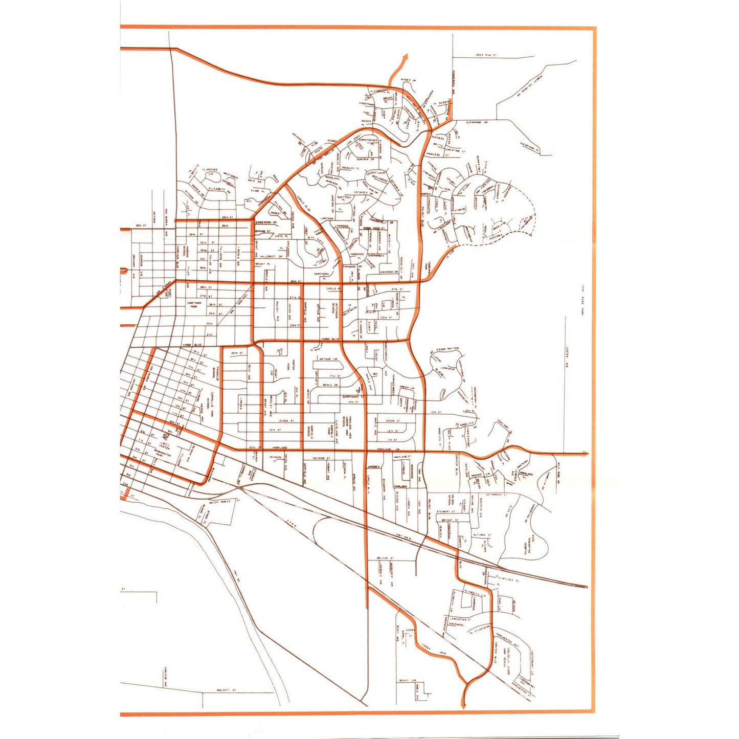 1980s Corvallis Oregon "Corvallis Area Bikeways" Fold Out Map Brochure SF3