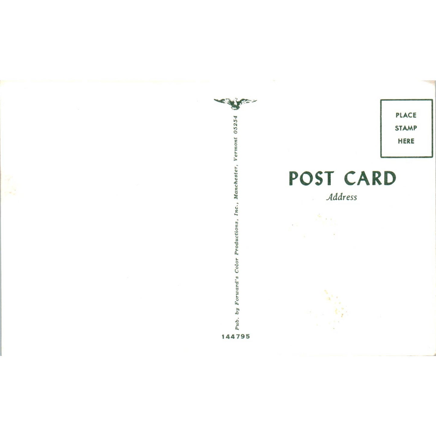 Vermont Bicentennial 1975 - Original Postcard TJ7-RP3