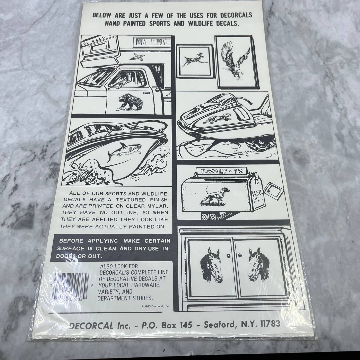 1986 NEW NOS Decorcal Sports & Wildlife Decal W-31 Deer Head Buck Hunting FL5