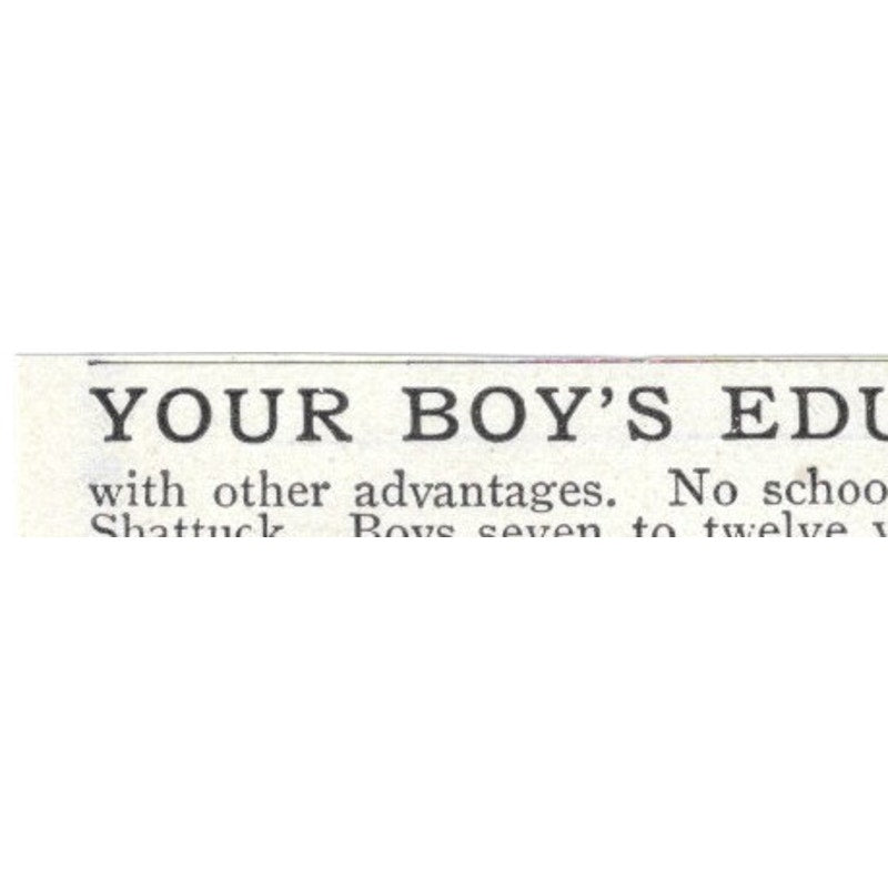 Shattuck School For Boys Faribault Minnesota - 1903 Original Ad AK5-S35