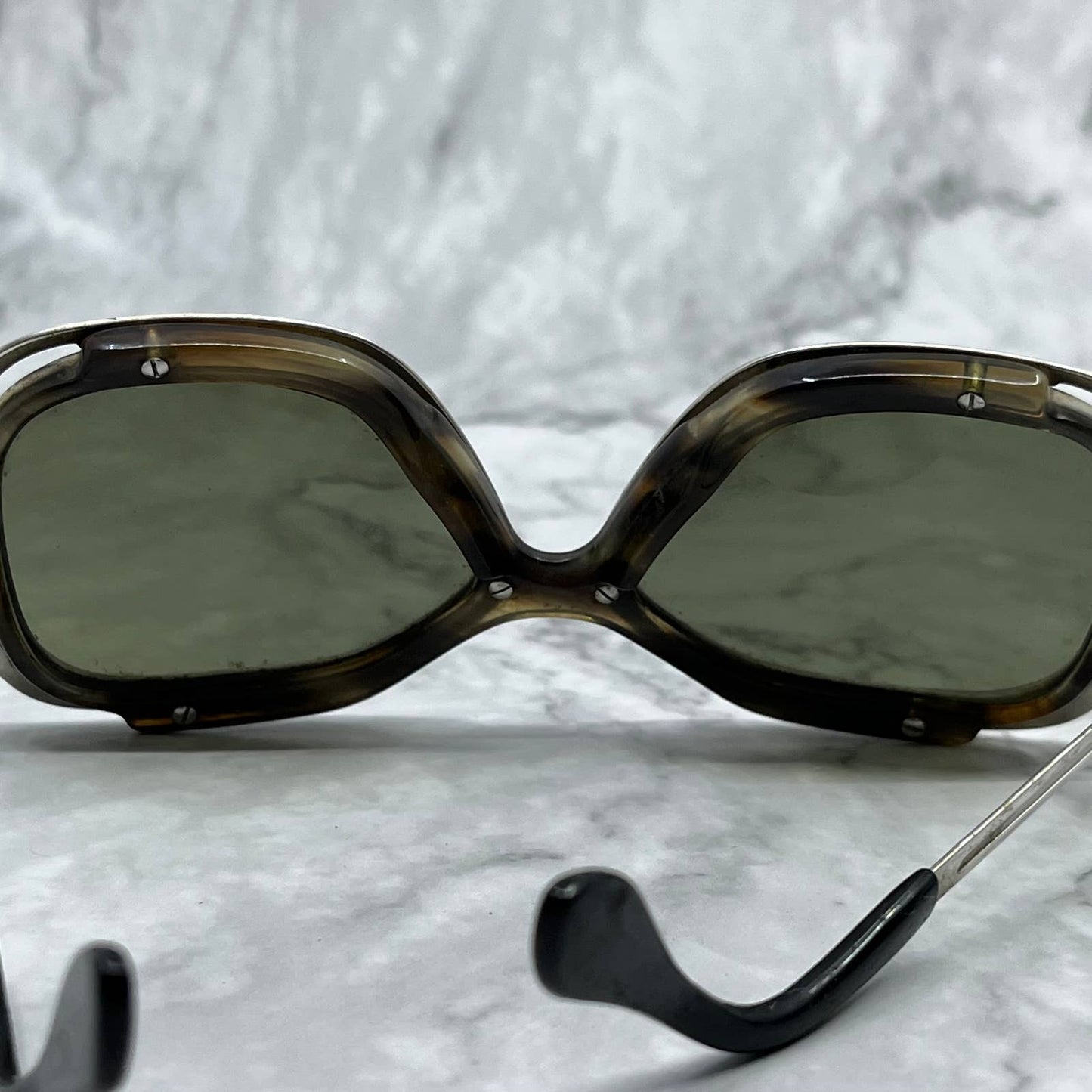 Silhouette 1978 Tortoise Shell Cut Out Eye Sun Glasses Frames Mod 500 5.25” TA9