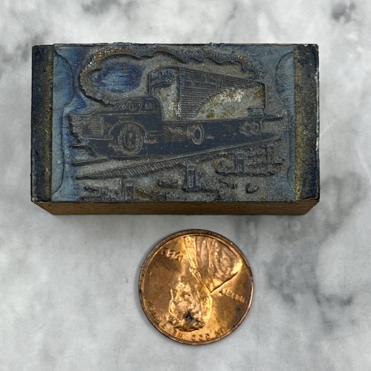 Vintage Printing Letterpress Printers Block Plate Semi-Truck TJ56