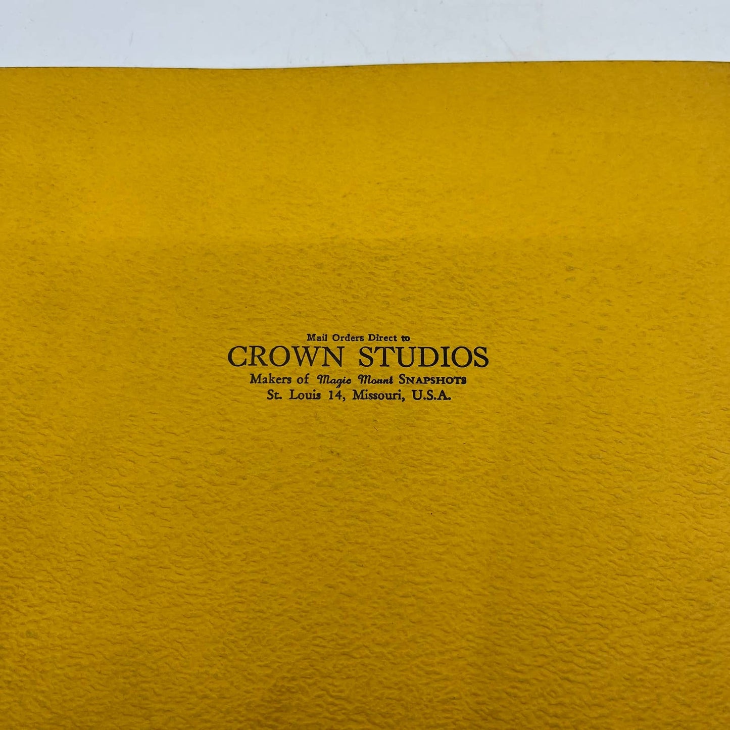 Vintage Unused Snapshots Photo Album Crown Studios St. Louis MO TH8