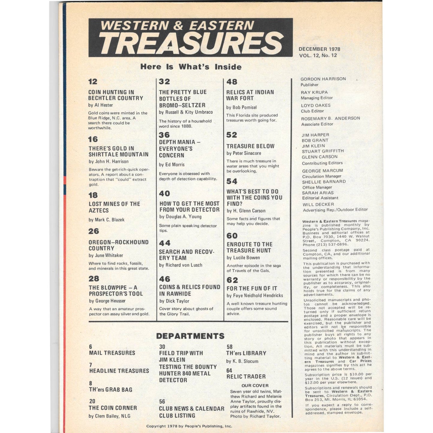 Western & Eastern Treasures Magazine - Gold Metal Detecting Dec 1978 M4
