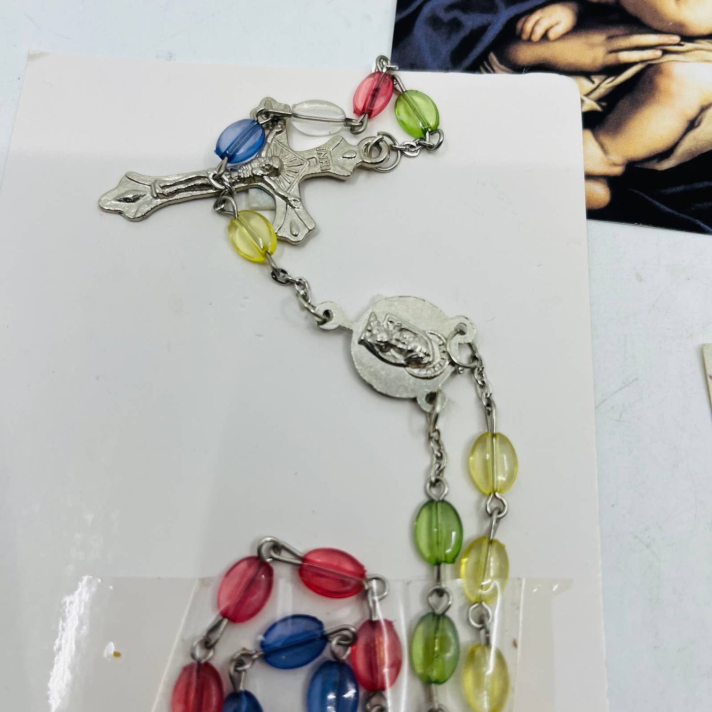 Vintage Collection of Catholic Relics Dating to 1980s St. Jude Rosary & More BA4