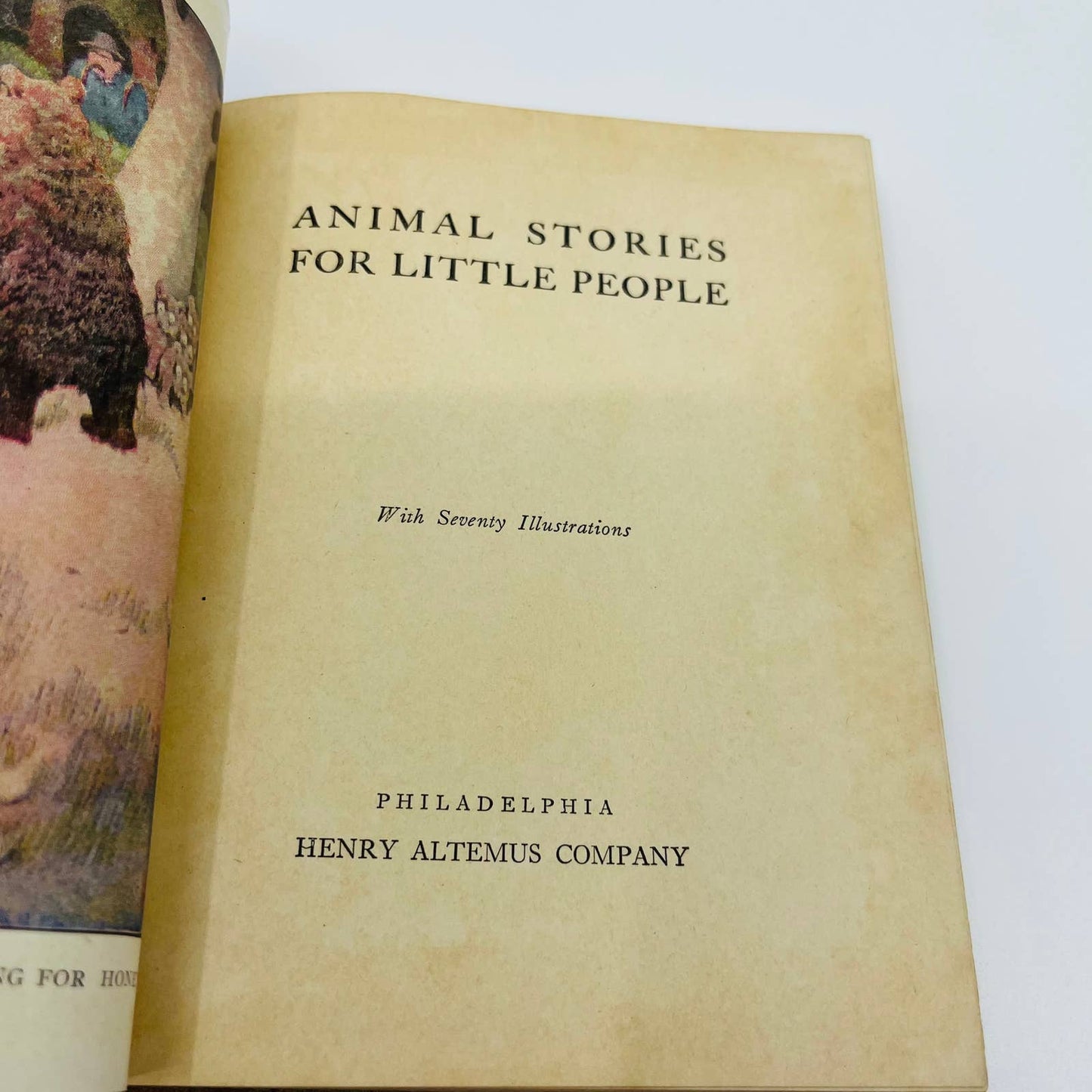 1902 Animal Stories for Little People - Children’s Book 70 Illustrations TD5