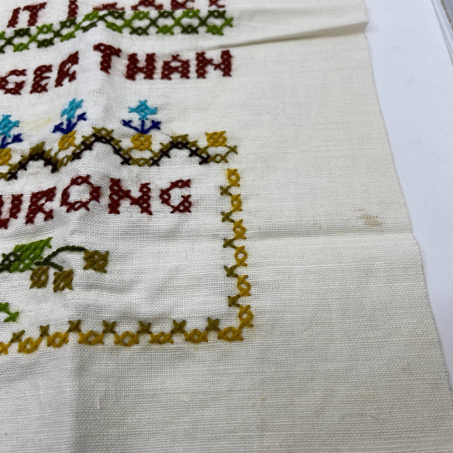 Vintage Bucilla Needlecraft 3520 Murph’s Law Sampler COMPLETE READY TO FRAME TC1