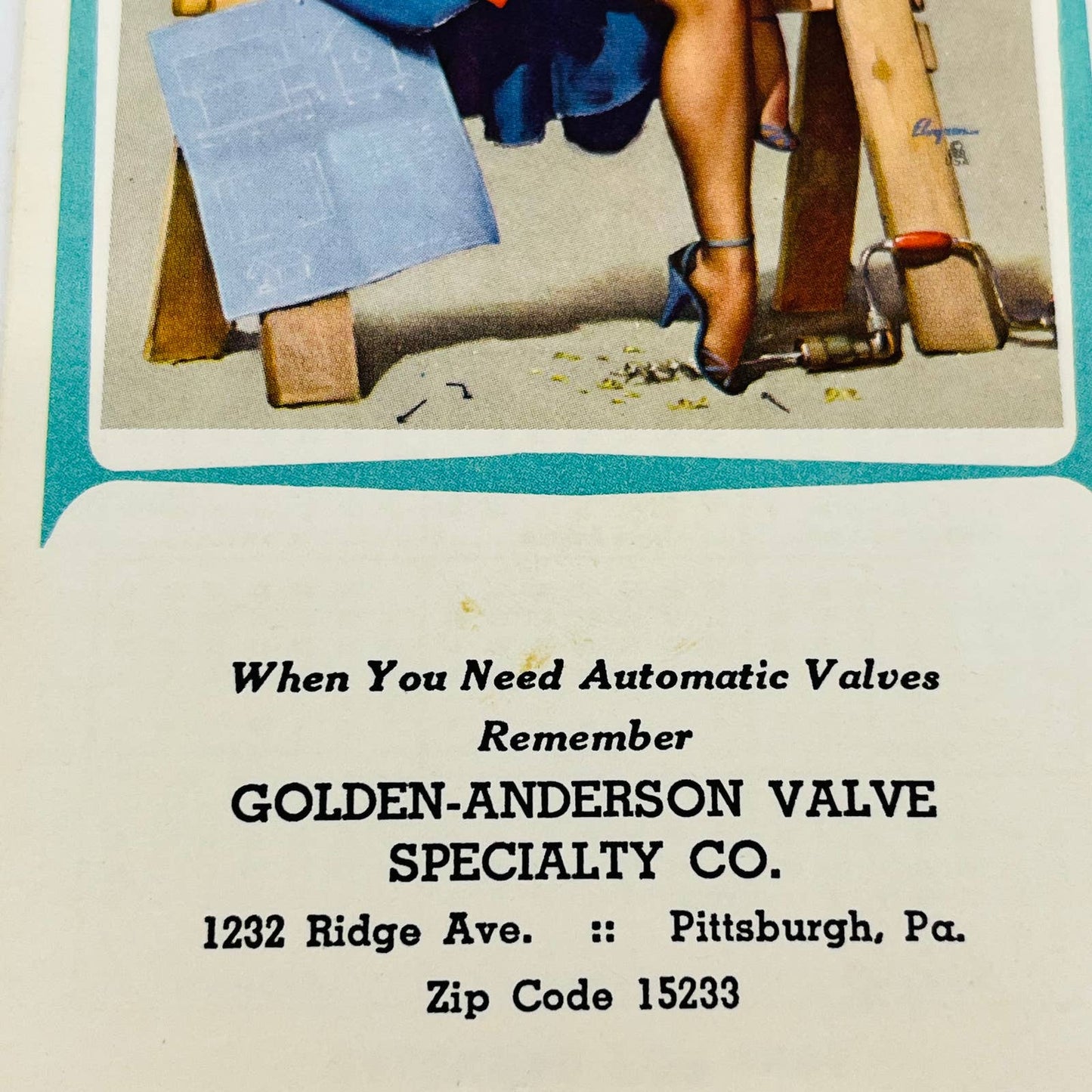 1965 Pinup Calendar Planner Automotive Advertising Pittsburgh PA EA1