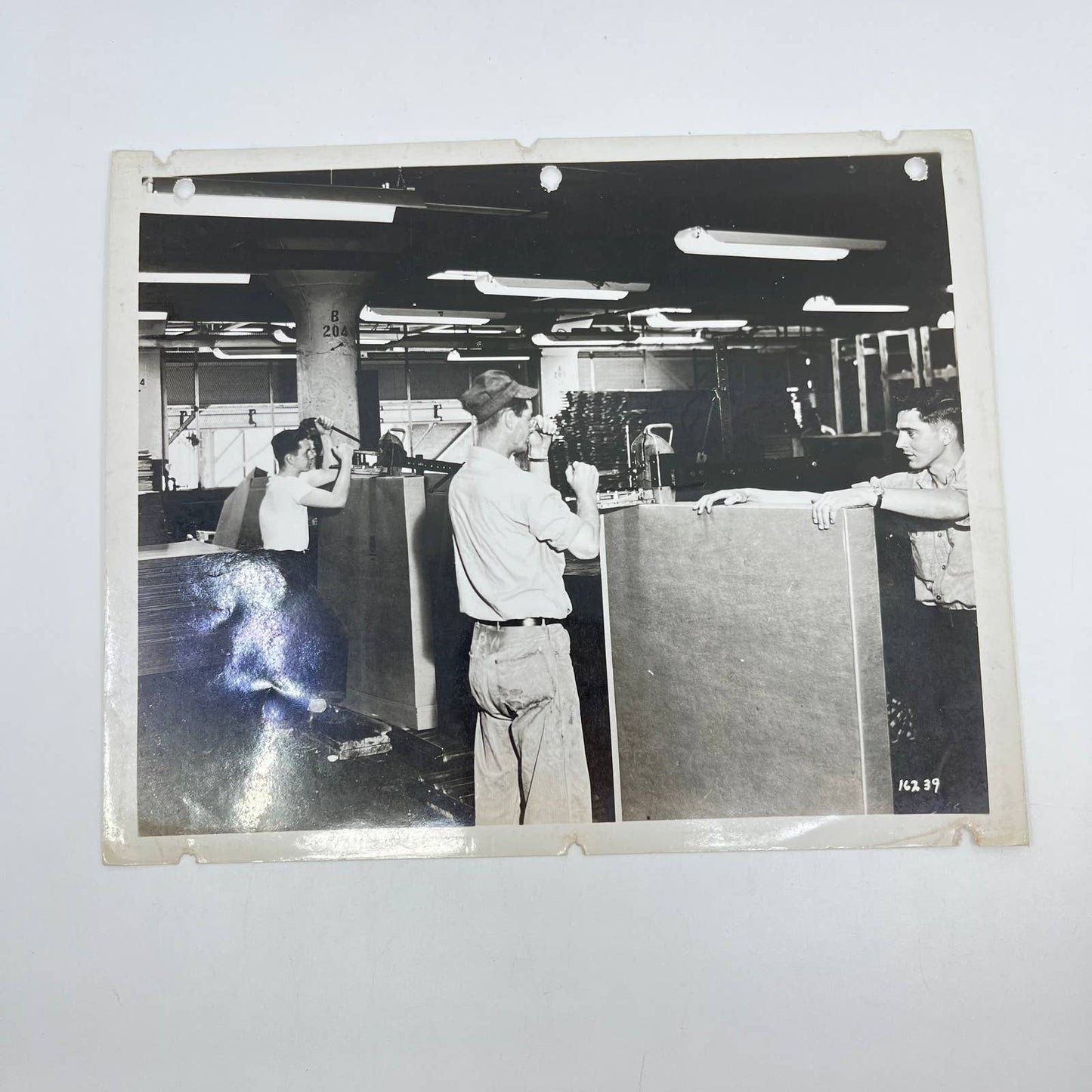 1940s Assembly Line Manufacturing Photo Boys Working Chicago IL AA7-27