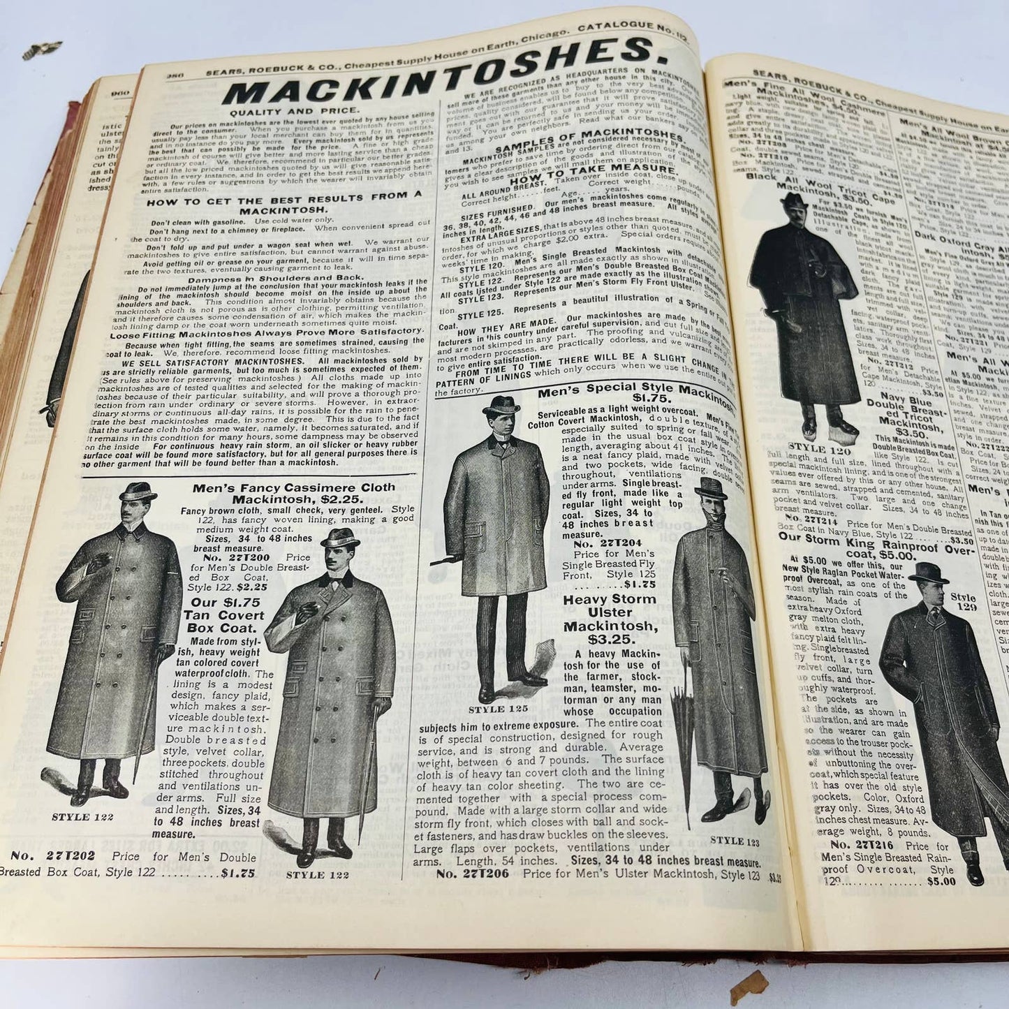 Antique 1902-1903 Sears Roebuck & Co. Catalog #112 Hardcover Complete BA3
